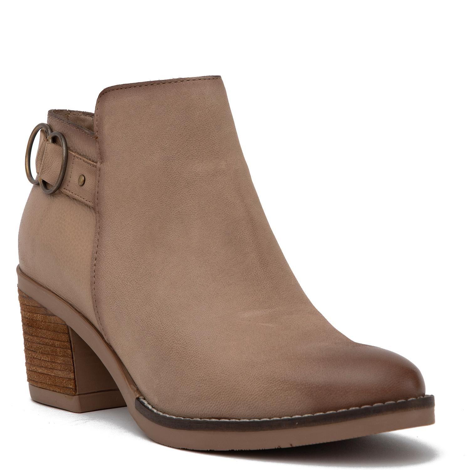 Botin de cuero mujer Gacel arena Piera-2