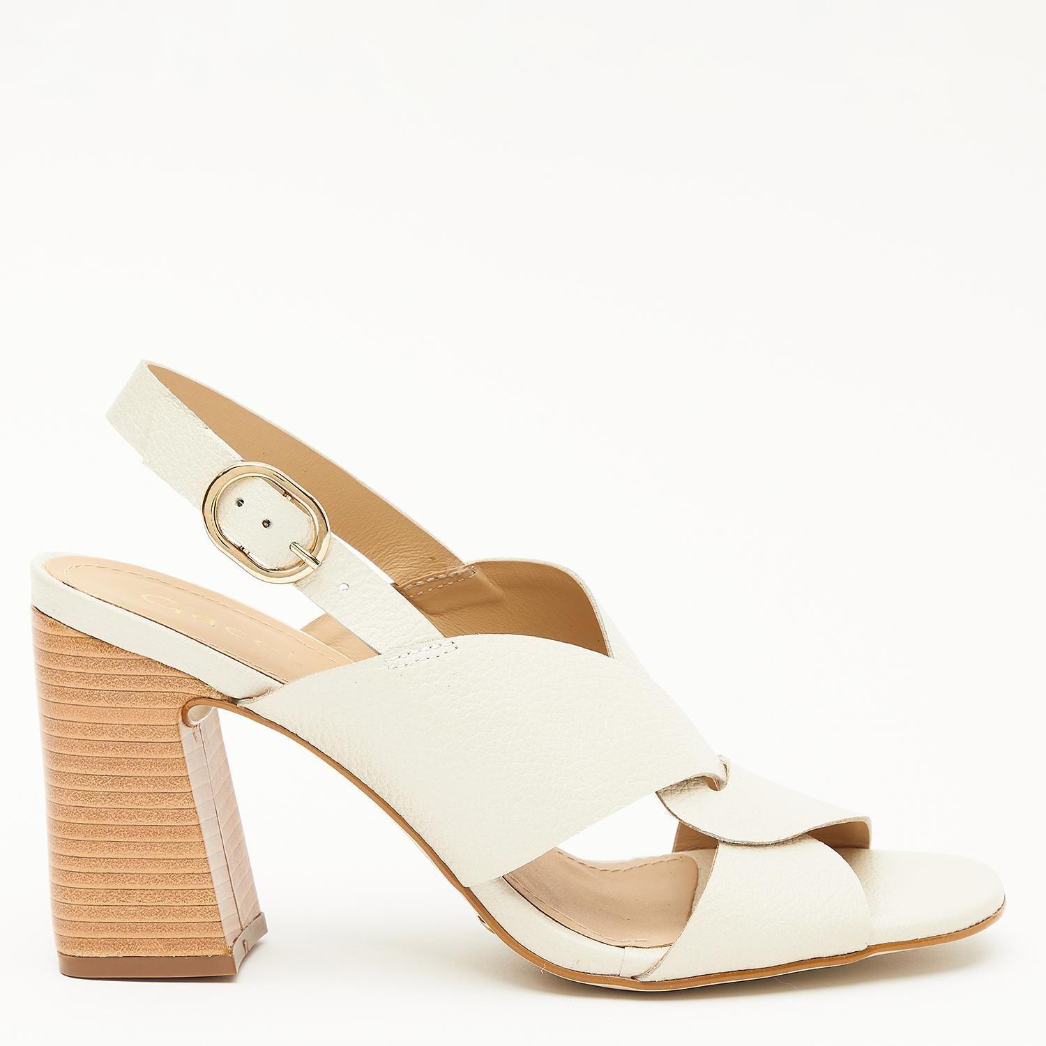 Sandalia de cuero mujer Gacel Crema Judith 0659591-0