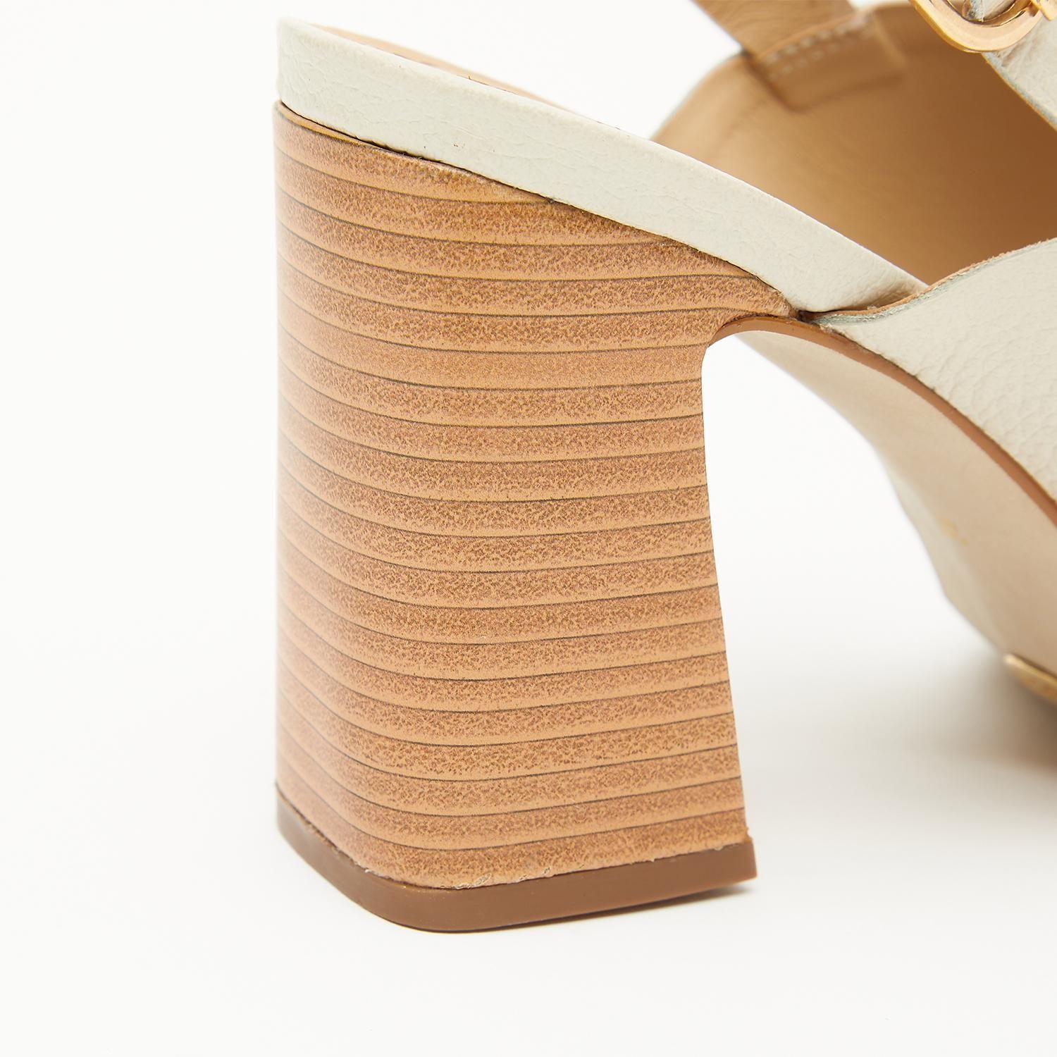 Sandalia de cuero mujer Gacel Crema Judith 0659591-3