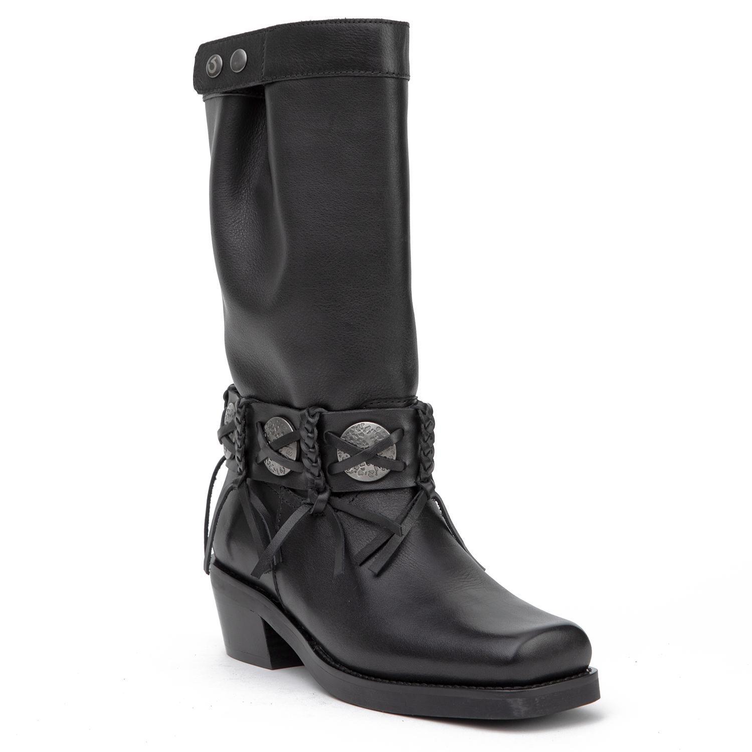 Bota de cuero mujer Gacel negro Juniper-2