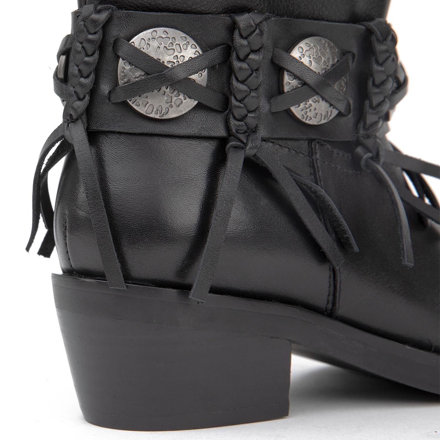 Bota de cuero mujer Gacel negro Juniper-3