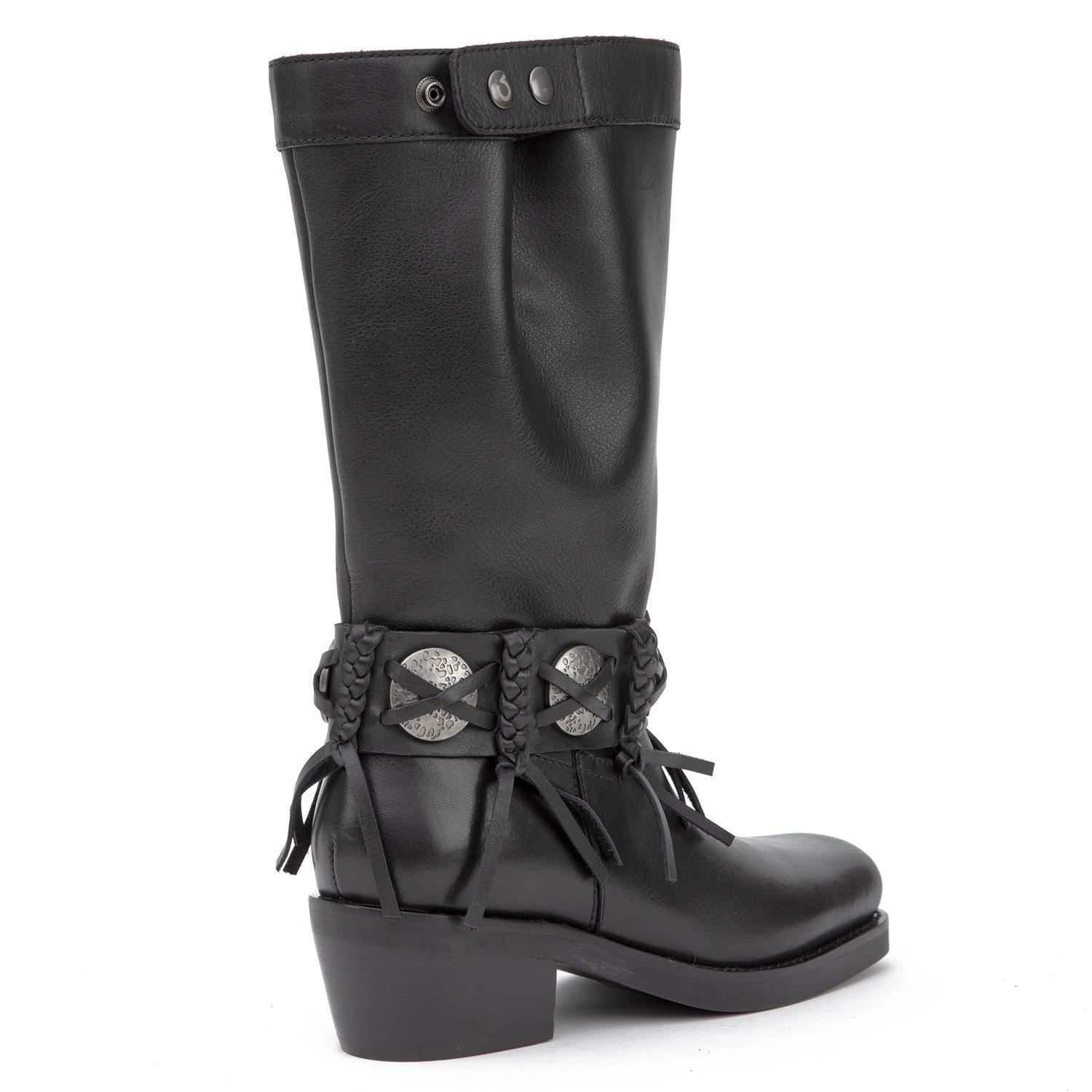 Bota de cuero mujer Gacel negro Juniper-4