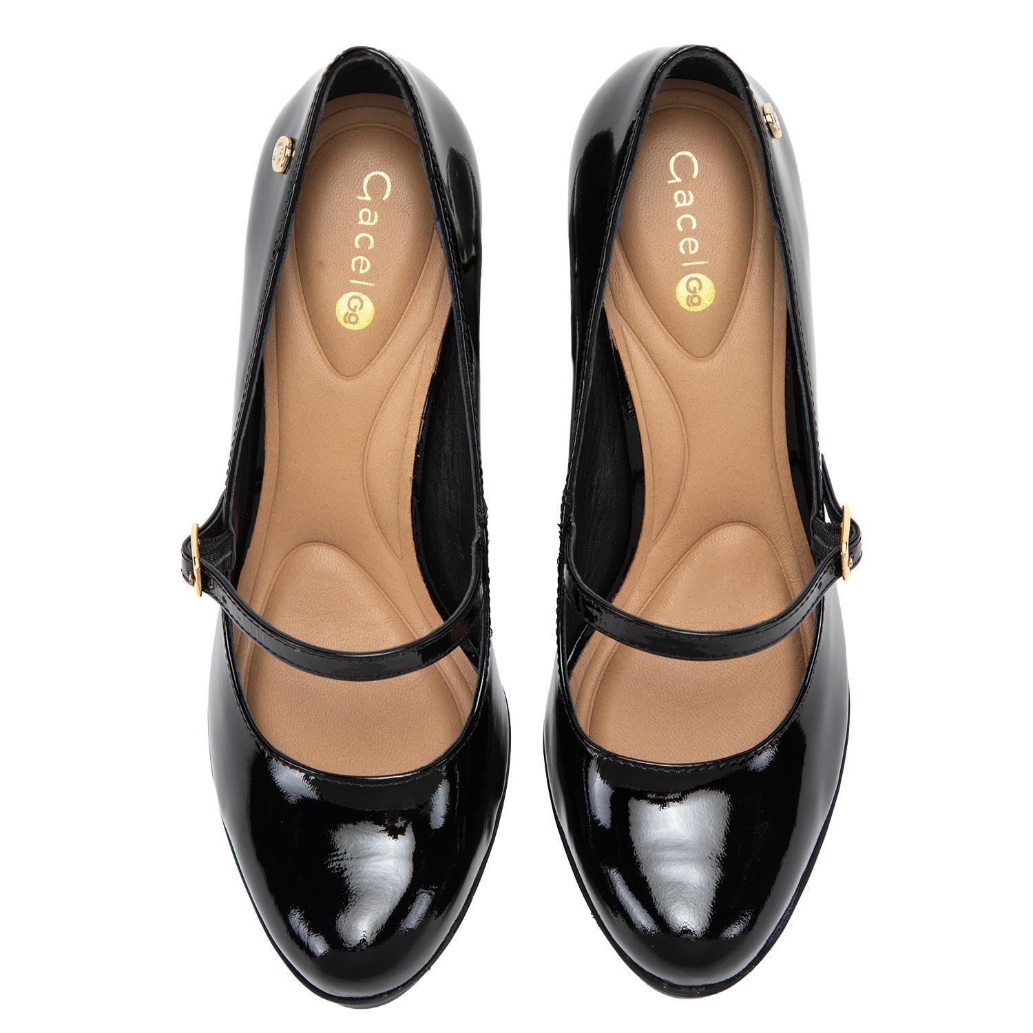 Zapato de cuero mujer Gacel negro Lucy 0661292-3