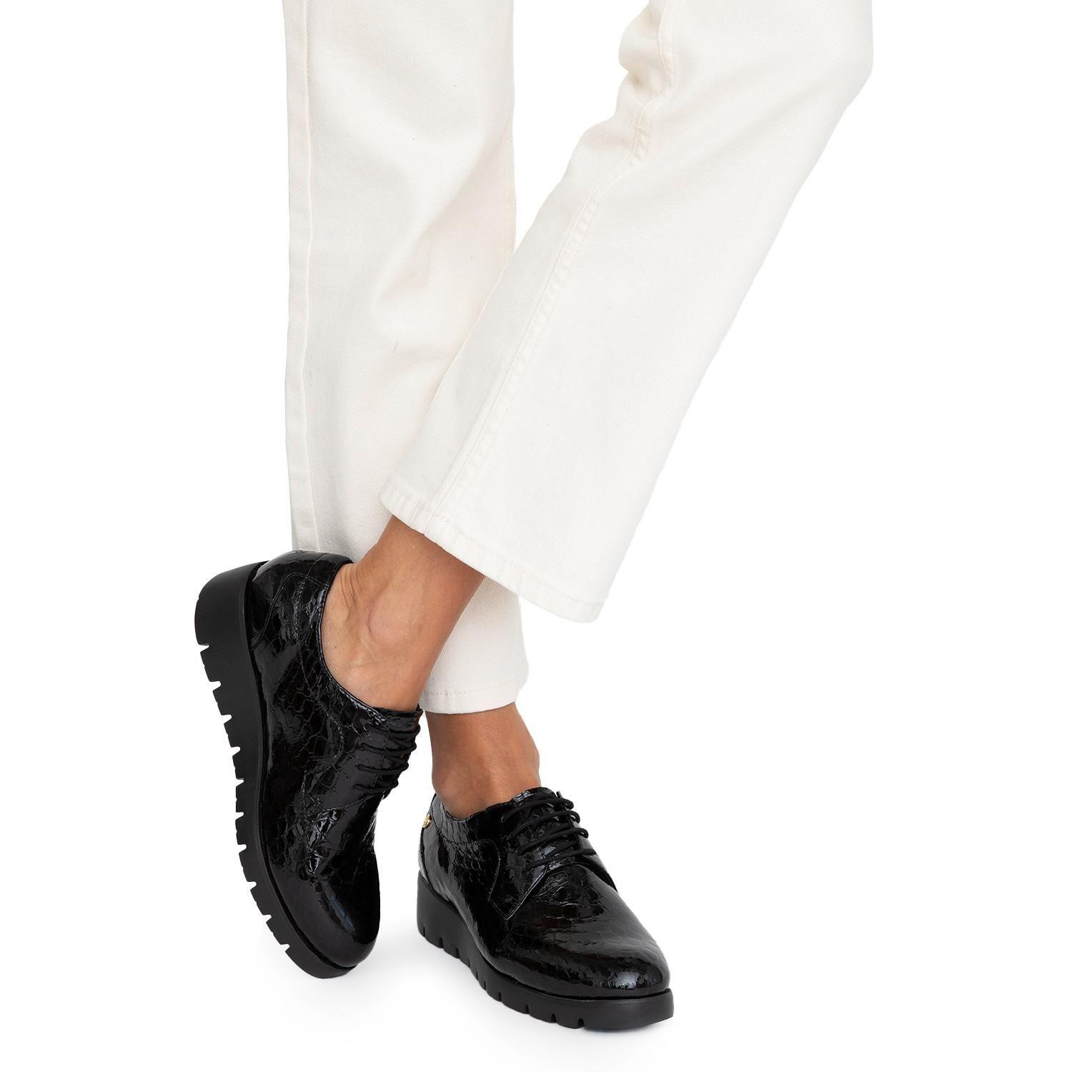 Zapato de cuero mujer Gacel negro Mercedes-1