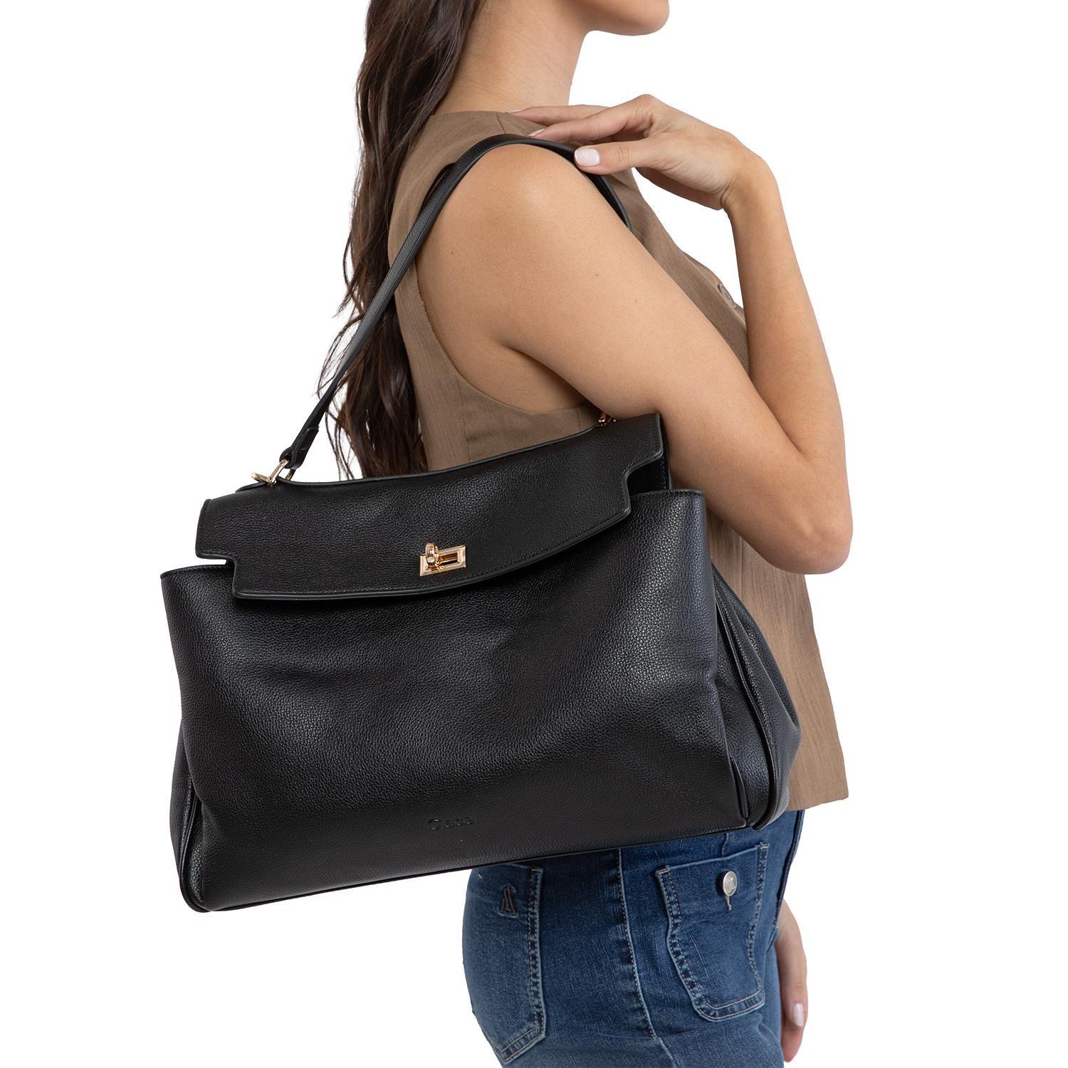 Cartera mujer Gacel negro oval-1