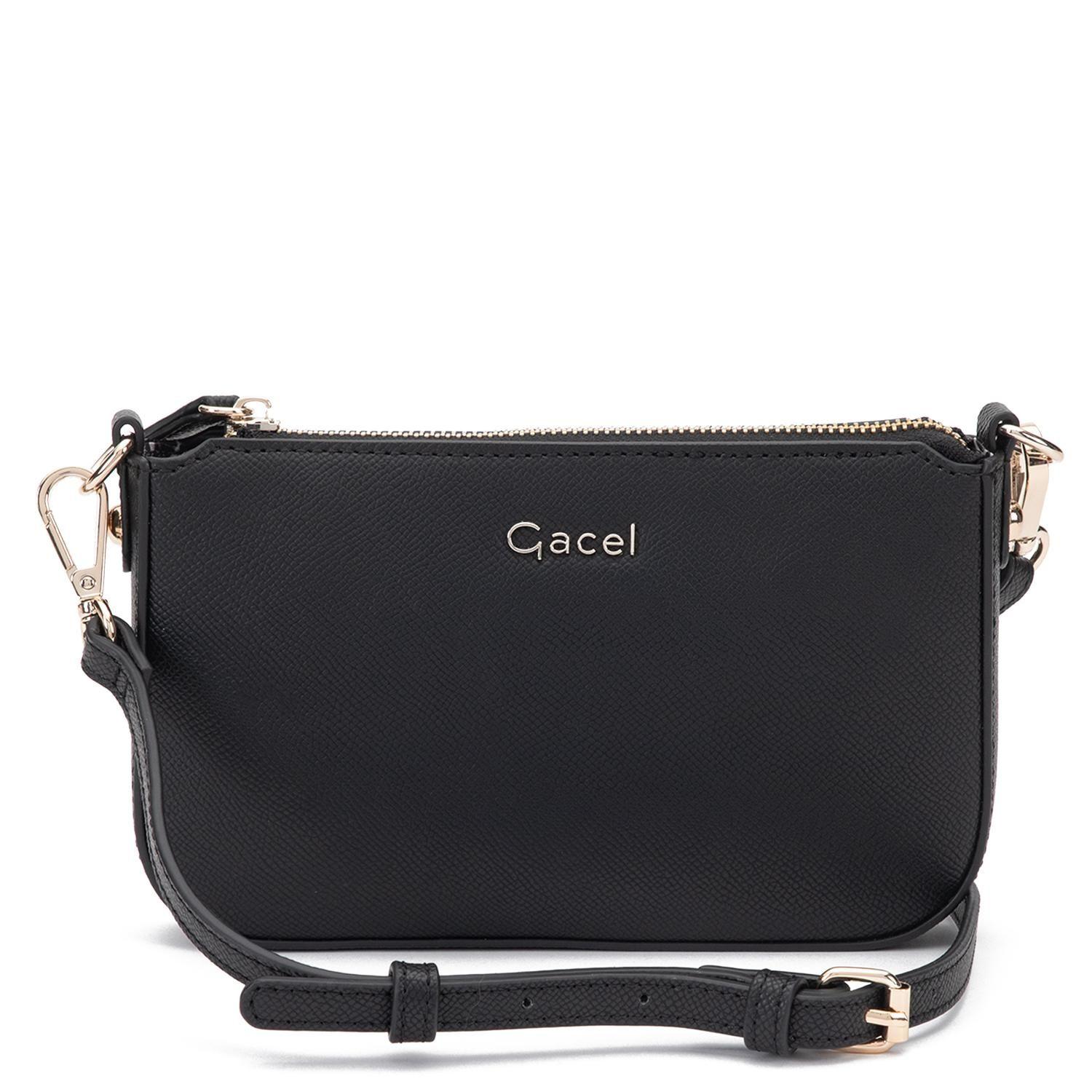 Cartera mujer Gacel negro bandolera pequeña-0