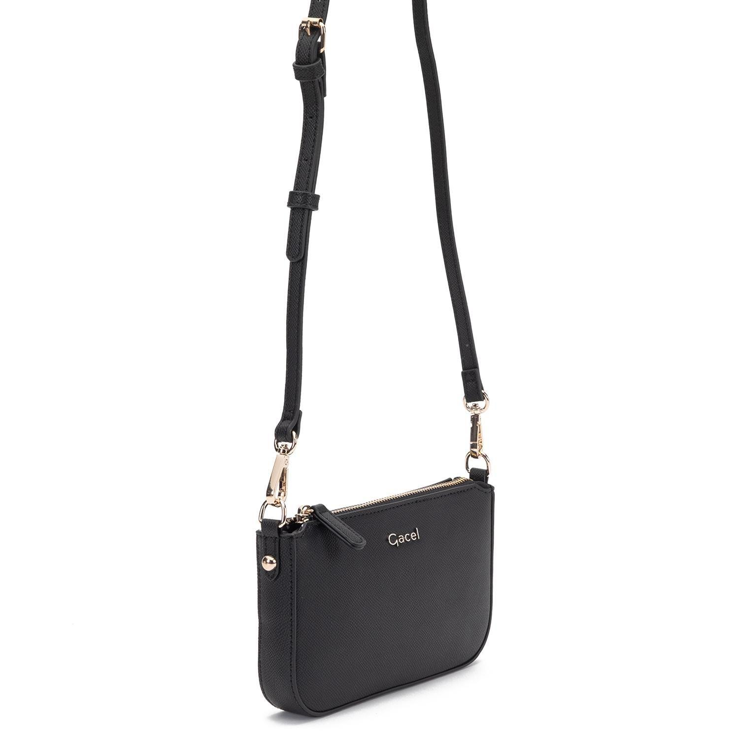 Cartera mujer Gacel negro bandolera pequeña-2