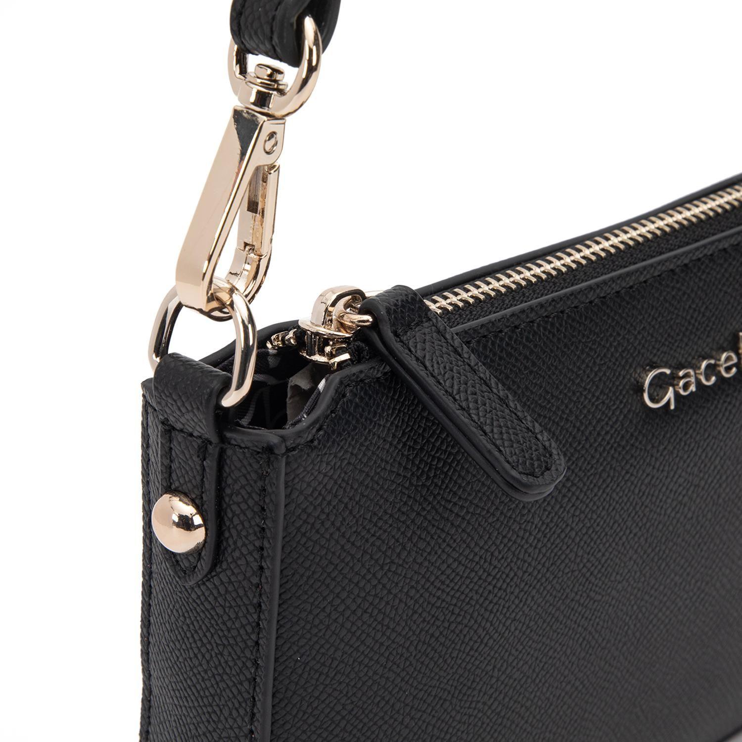 Cartera mujer Gacel negro bandolera pequeña-5