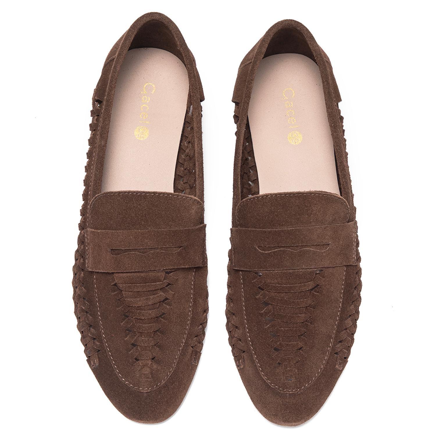 Mocasin de cuero mujer Gacel chocolate Elodie 0661499-3