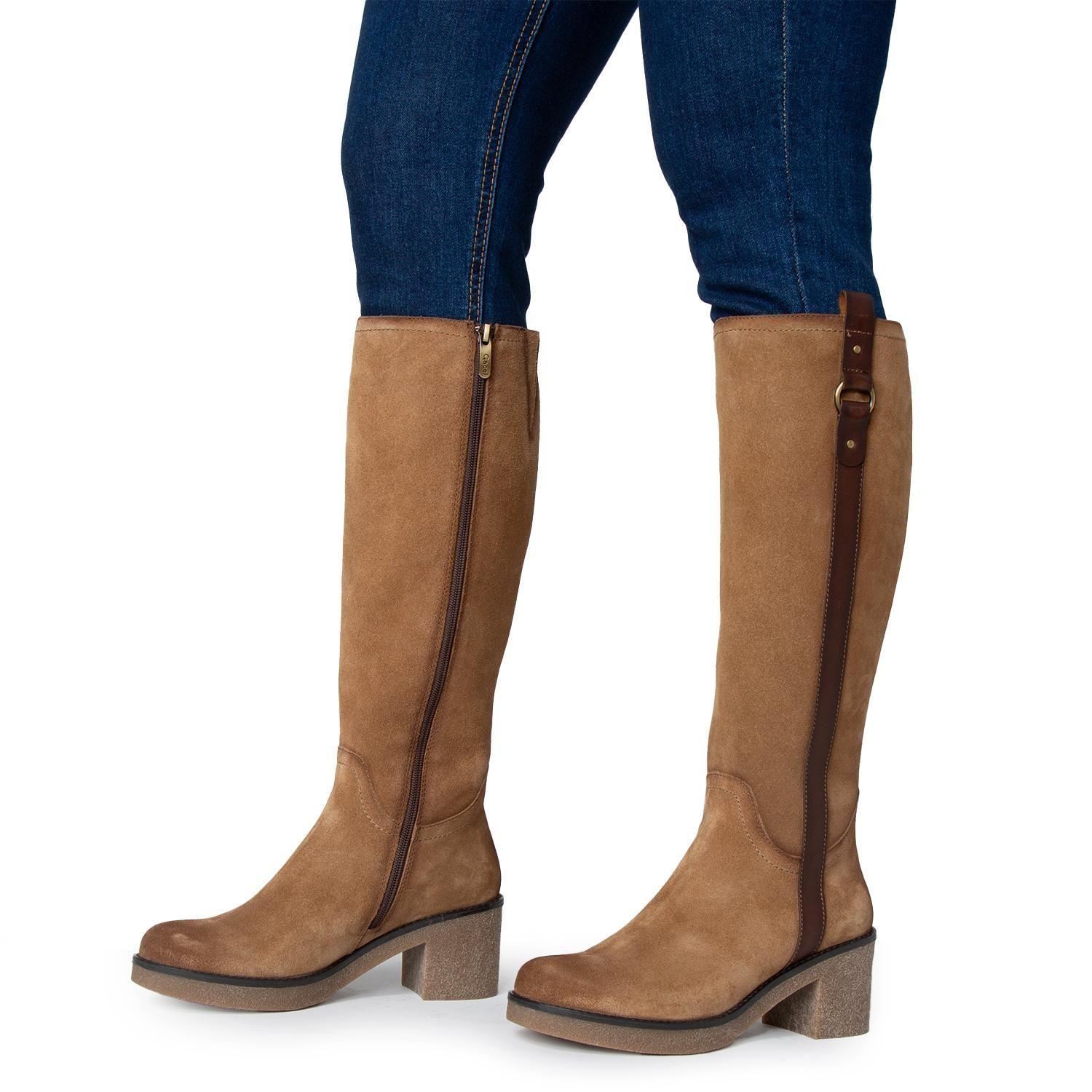 Bota de cuero mujer Gacel taupe Meg 0659994-1