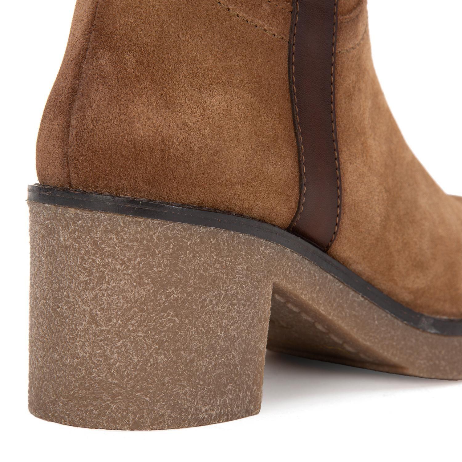 Bota de cuero mujer Gacel taupe Meg 0659994-3