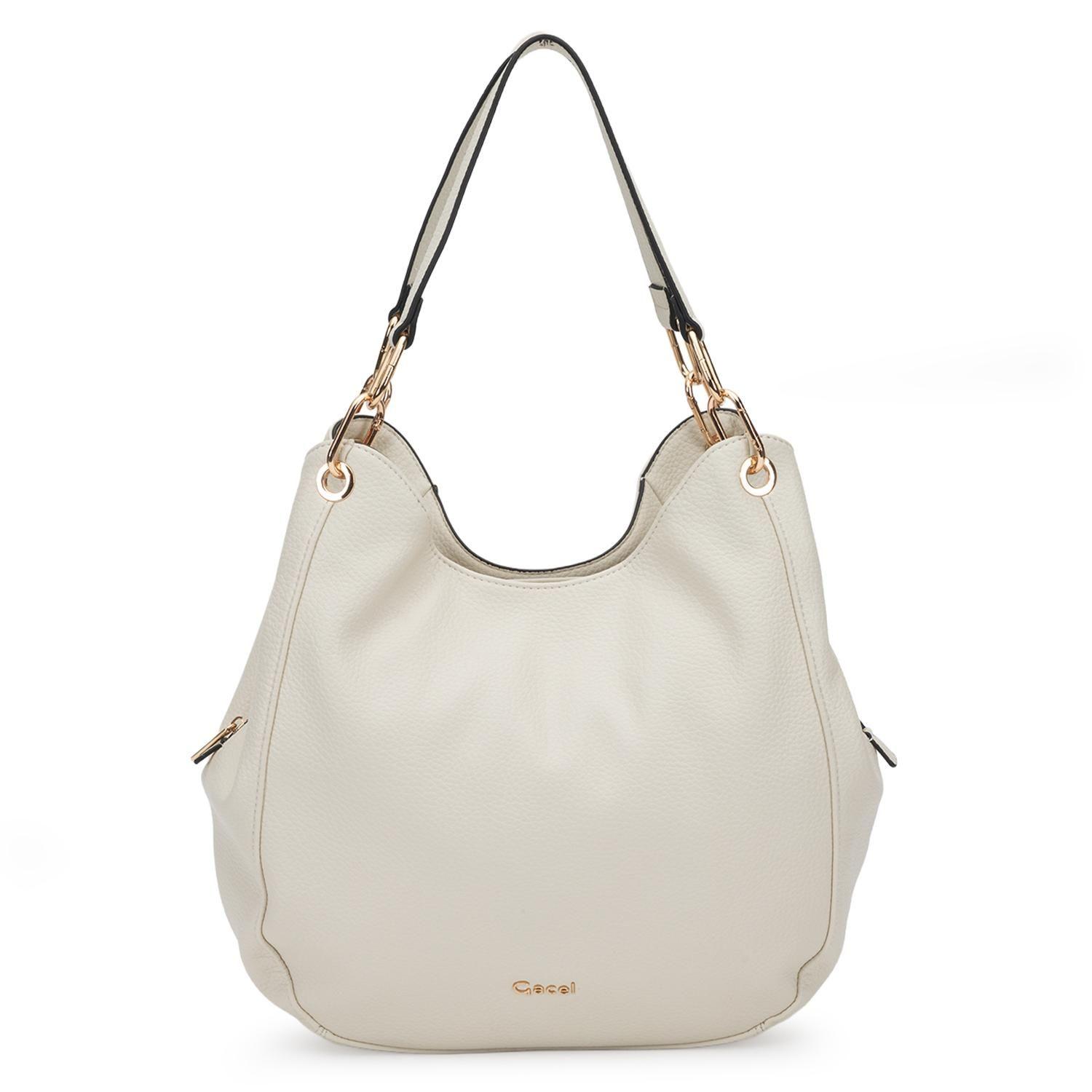 Cartera mujer Gacel off white dos asas grande-0