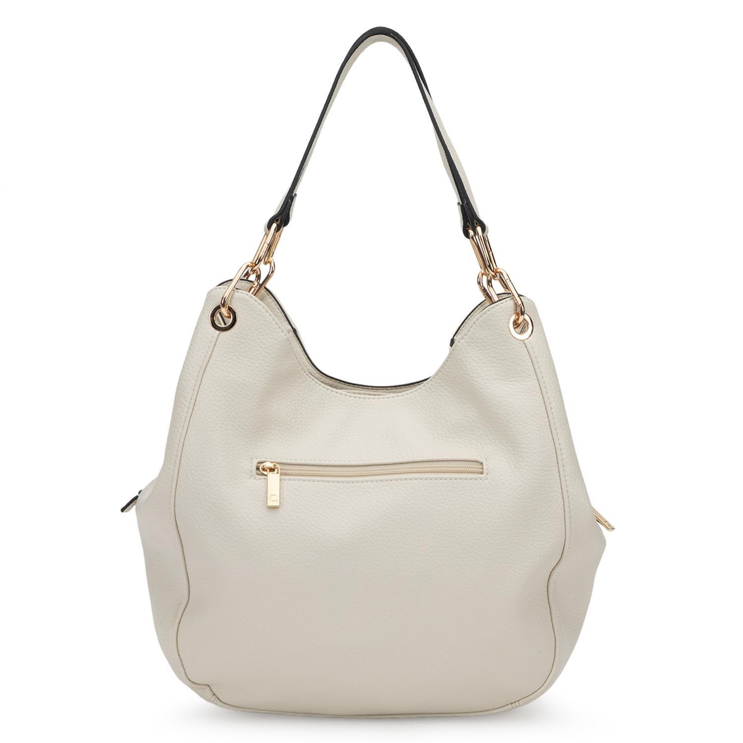 Cartera mujer Gacel off white dos asas grande-3