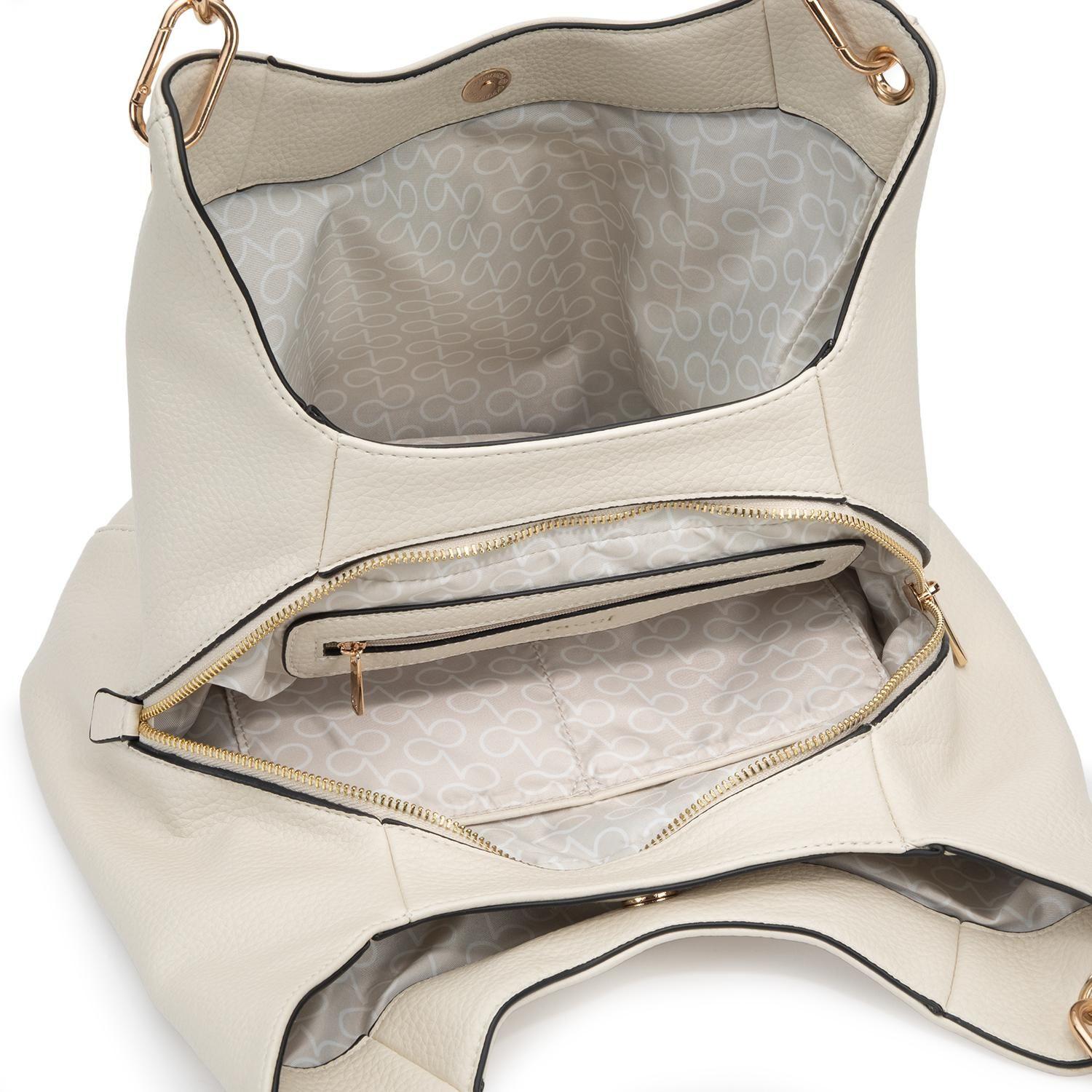 Cartera mujer Gacel off white dos asas grande-4
