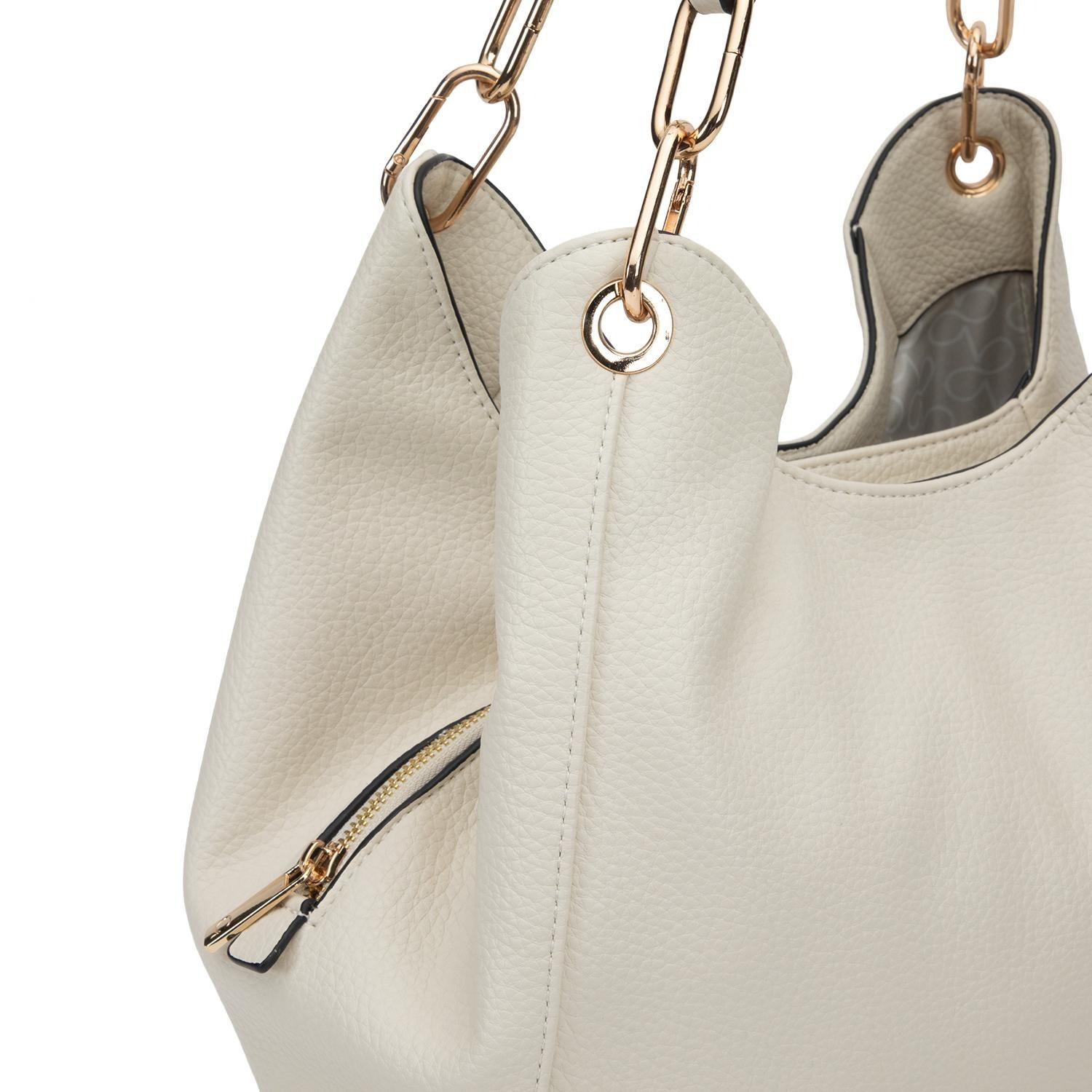 Cartera mujer Gacel off white dos asas grande-5