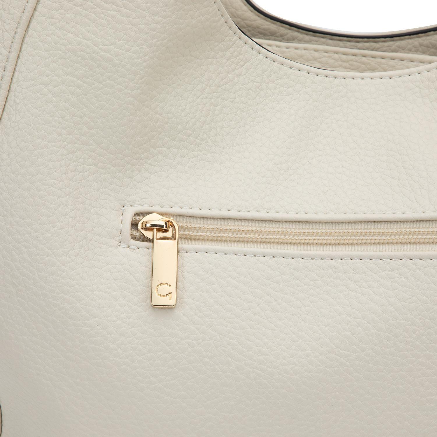 Cartera mujer Gacel off white dos asas grande-7