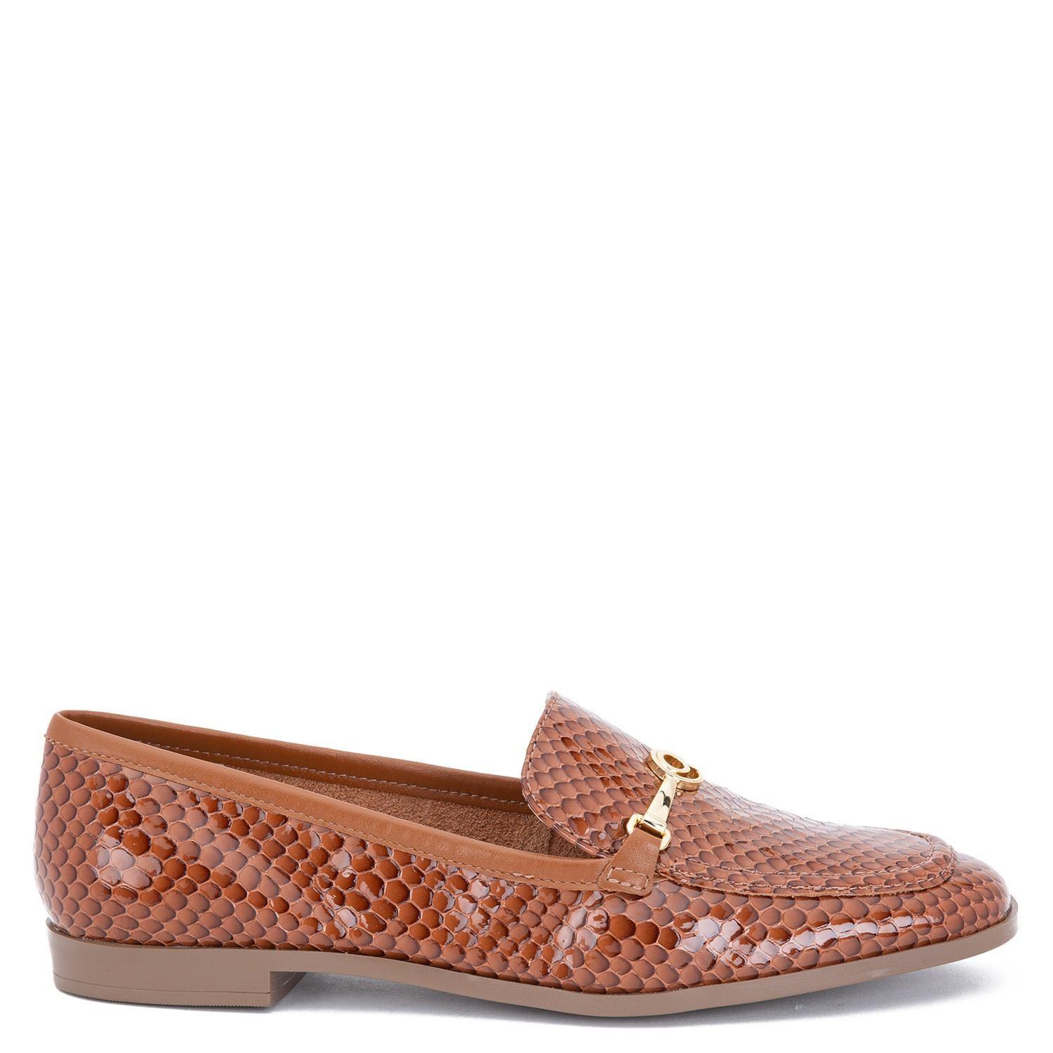 Mocasin de cuero mujer Gacel tostado Trace-0