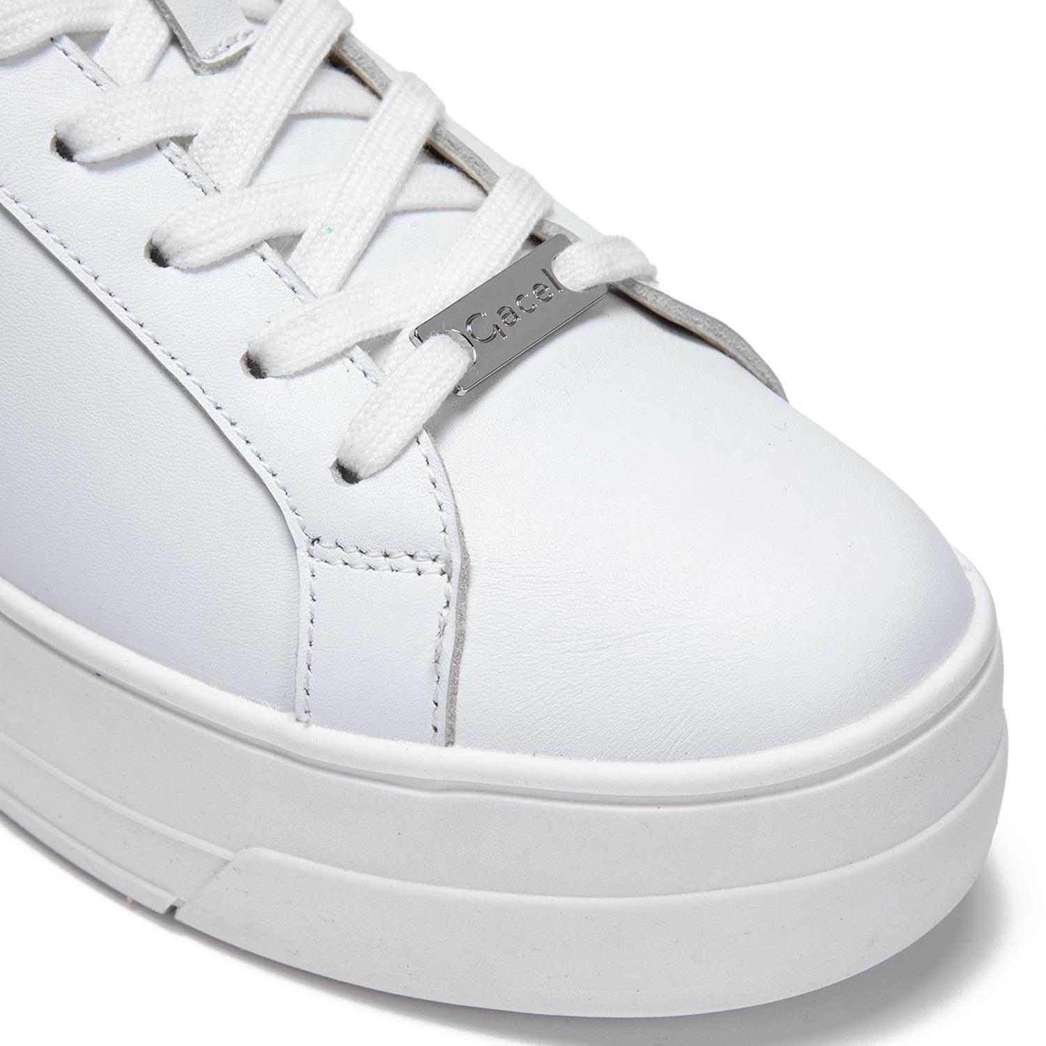 Zapatilla de cuero mujer Gacel blanco Rosi-5