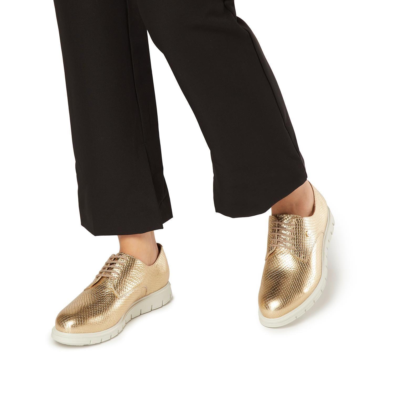 Zapato de cuero mujer Gacel dorado Itati 0659789-1
