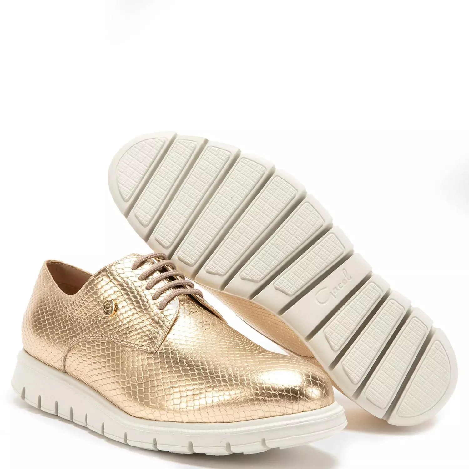 Zapato de cuero mujer Gacel dorado Itati 0659789-3