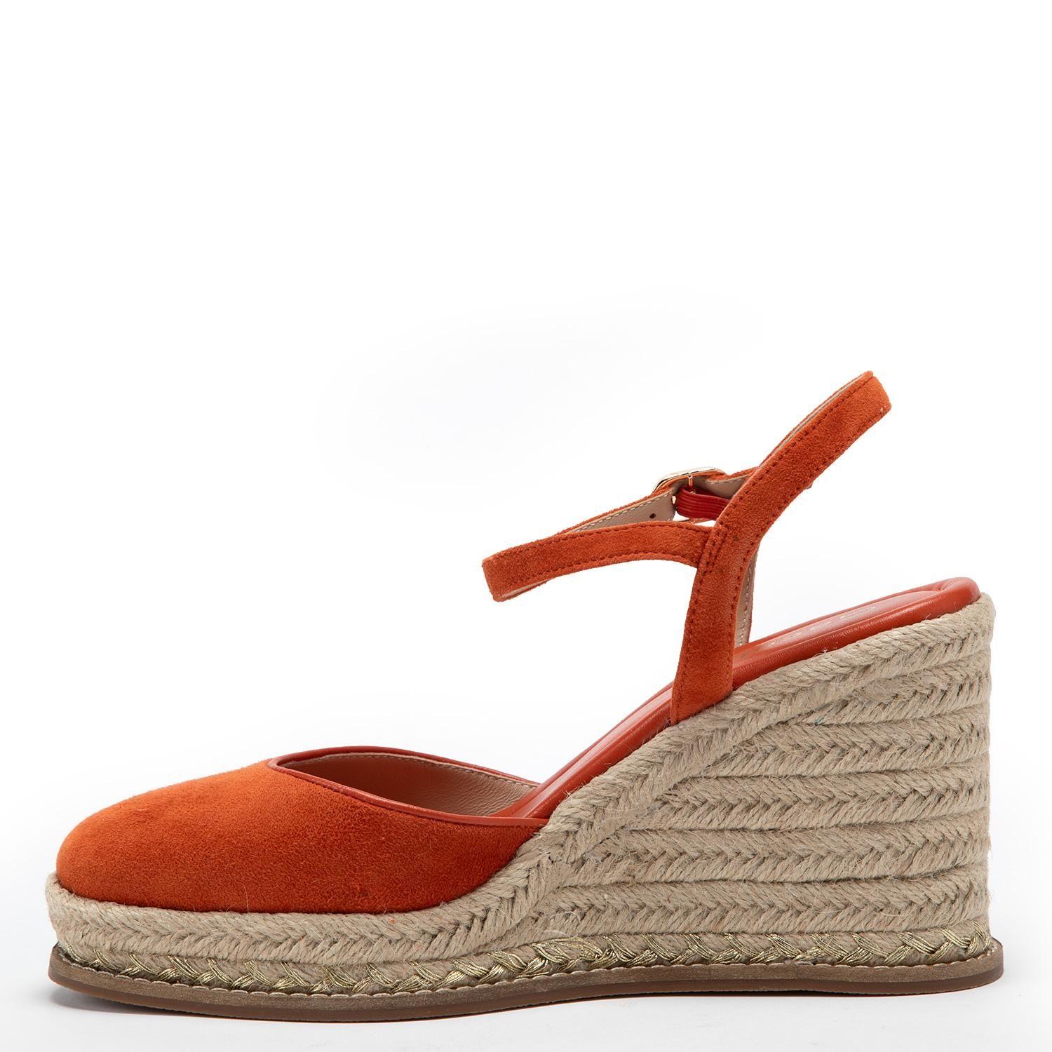 Alpargata de cuero mujer Gacel naranjo Adela 0661102-2