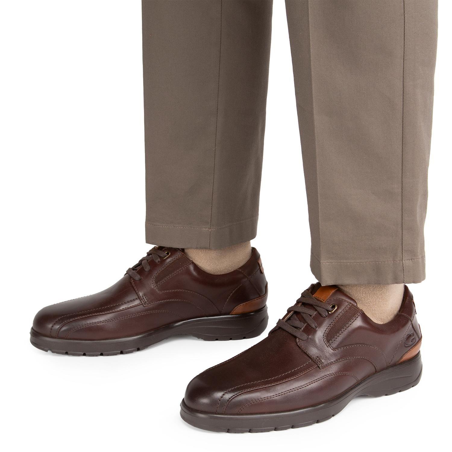 Zapato de cuero hombre Guante chocolate Dallas-1