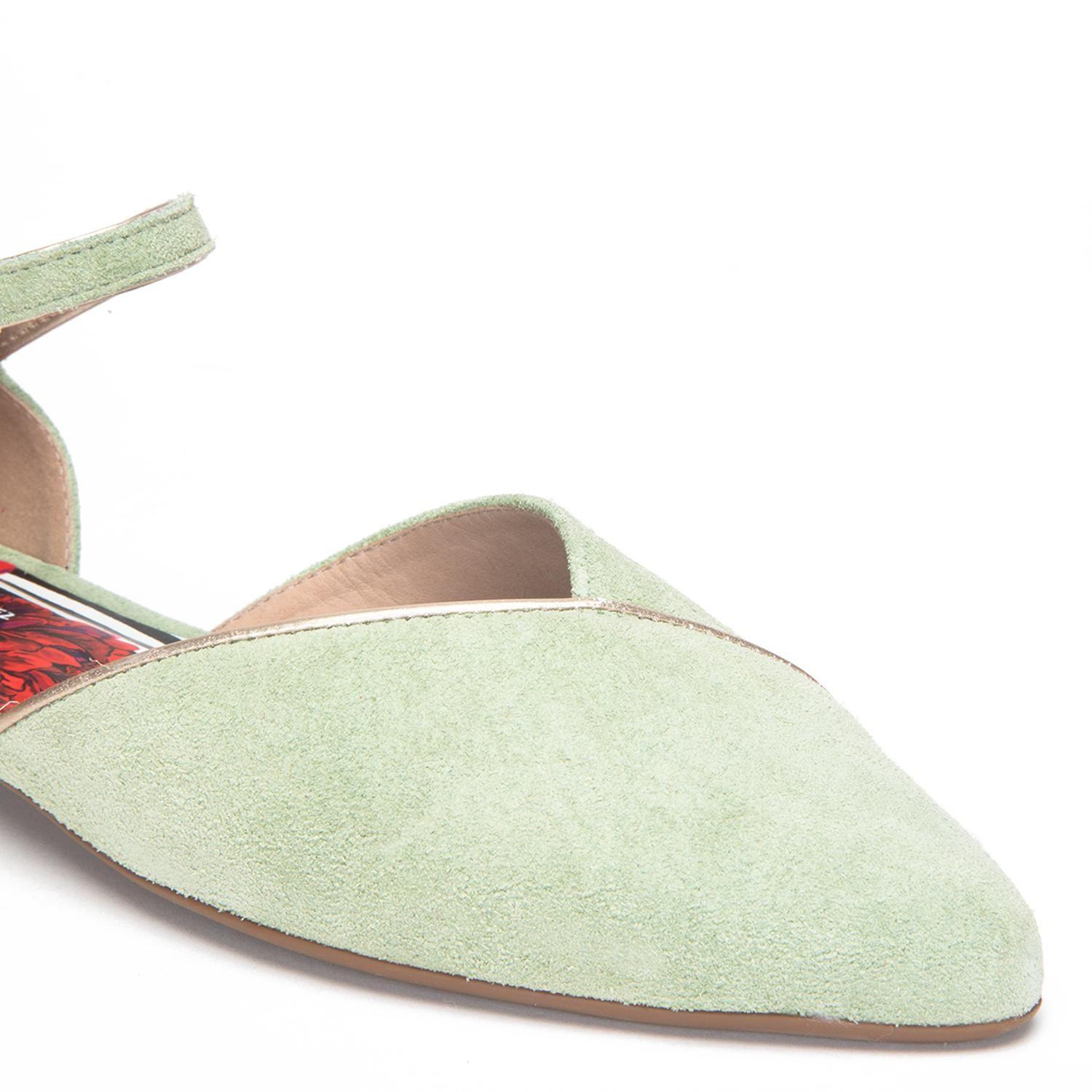 Ballerina de cuero mujer Gacel sage Kim-4