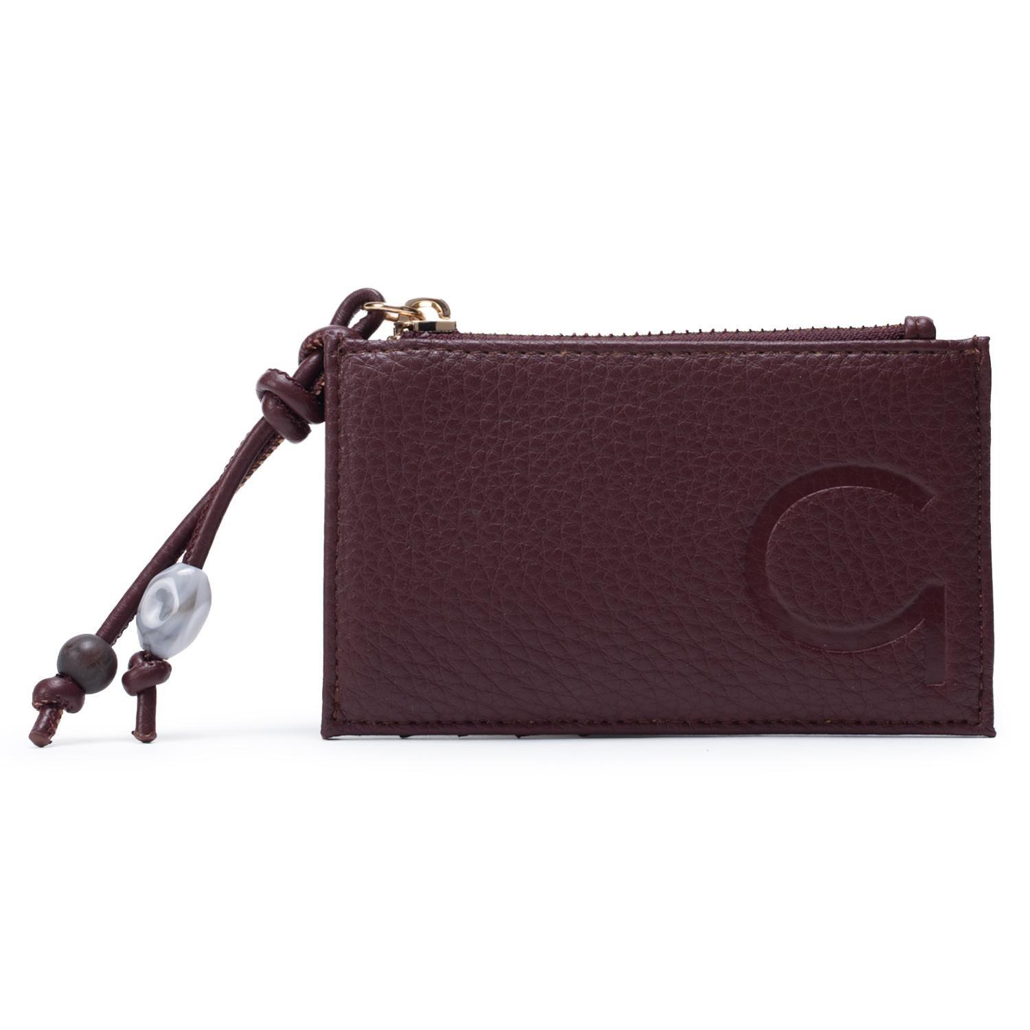 Billetera mujer Gacel chocolate con tarjetero-0