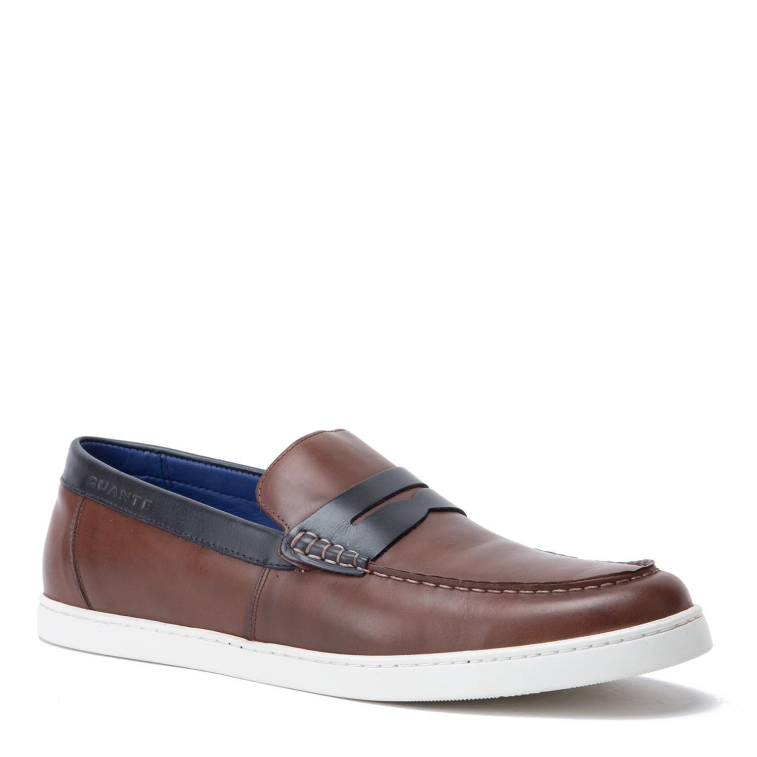 Mocasin de cuero hombre Guante chocolate Beachport-2