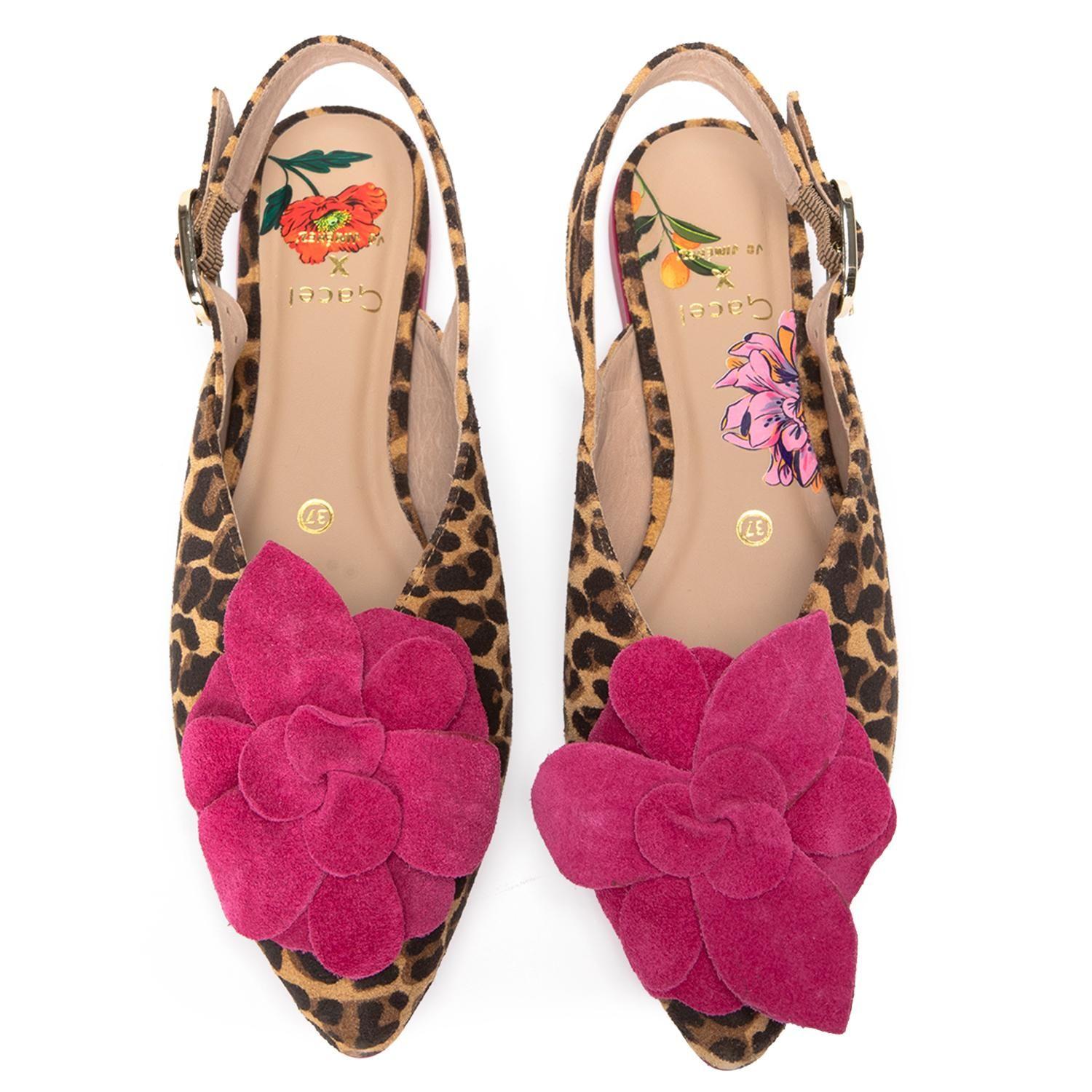 Sandalia de cuero mujer Gacel leopardo Kim-2