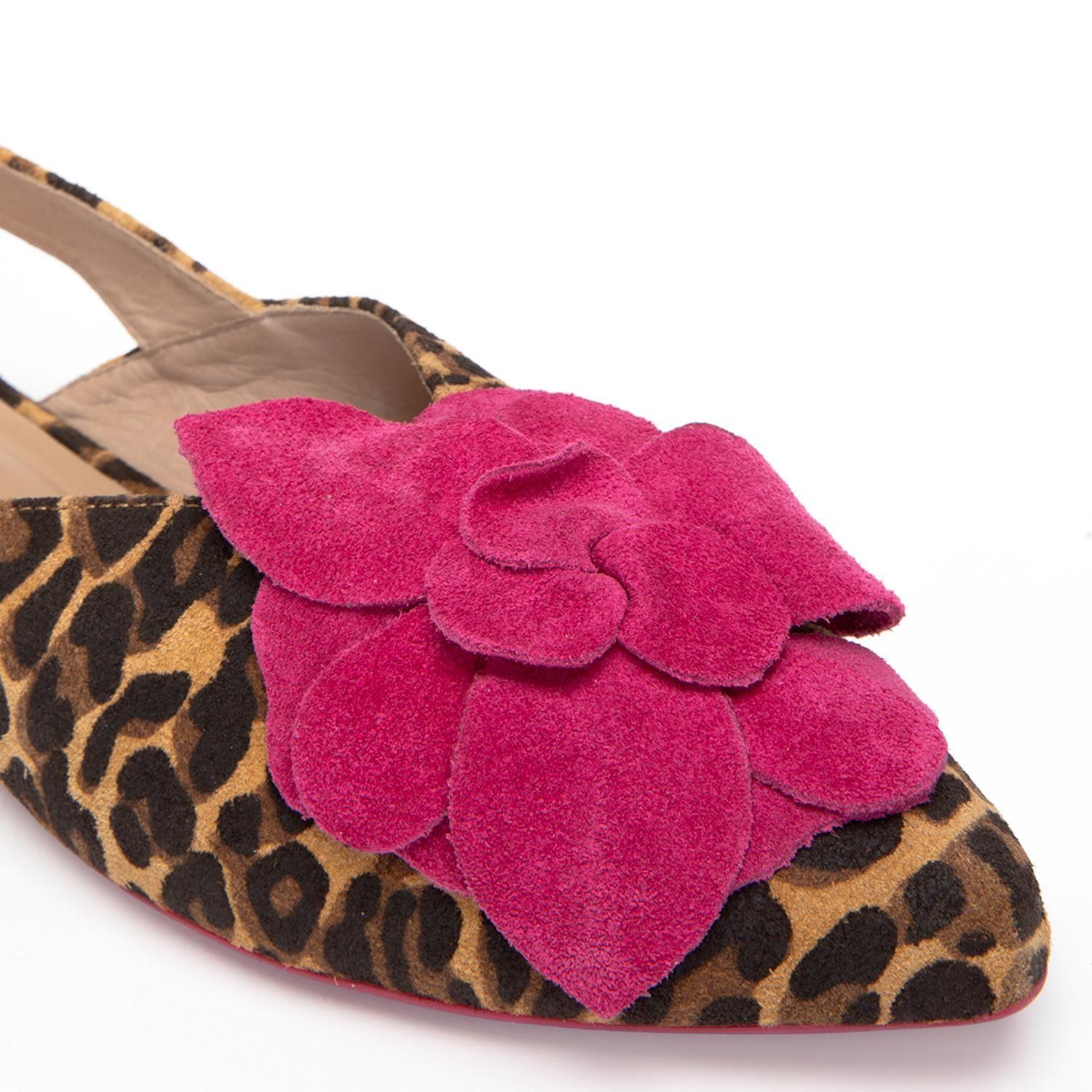 Sandalia de cuero mujer Gacel leopardo Kim-3