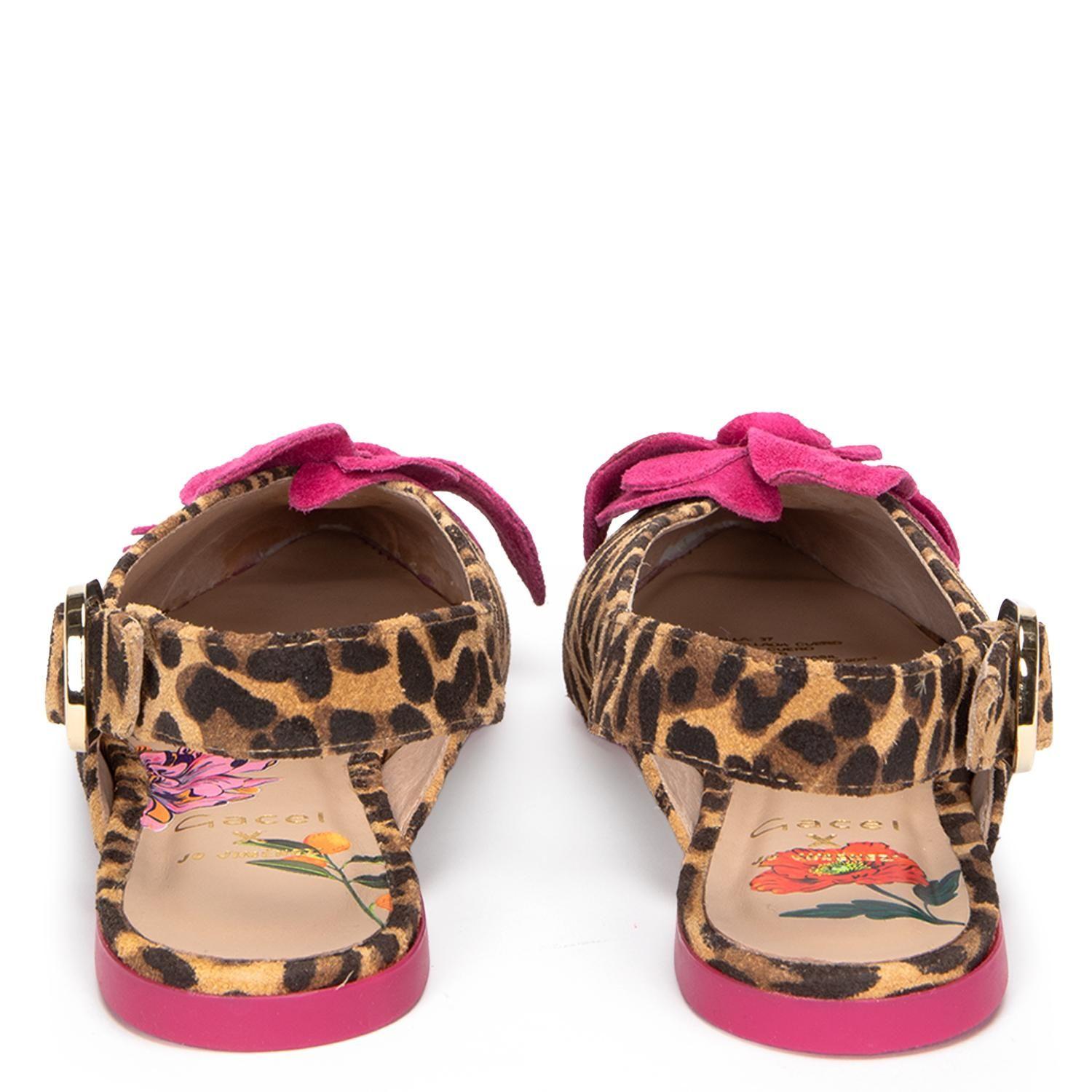 Sandalia de cuero mujer Gacel leopardo Kim-4