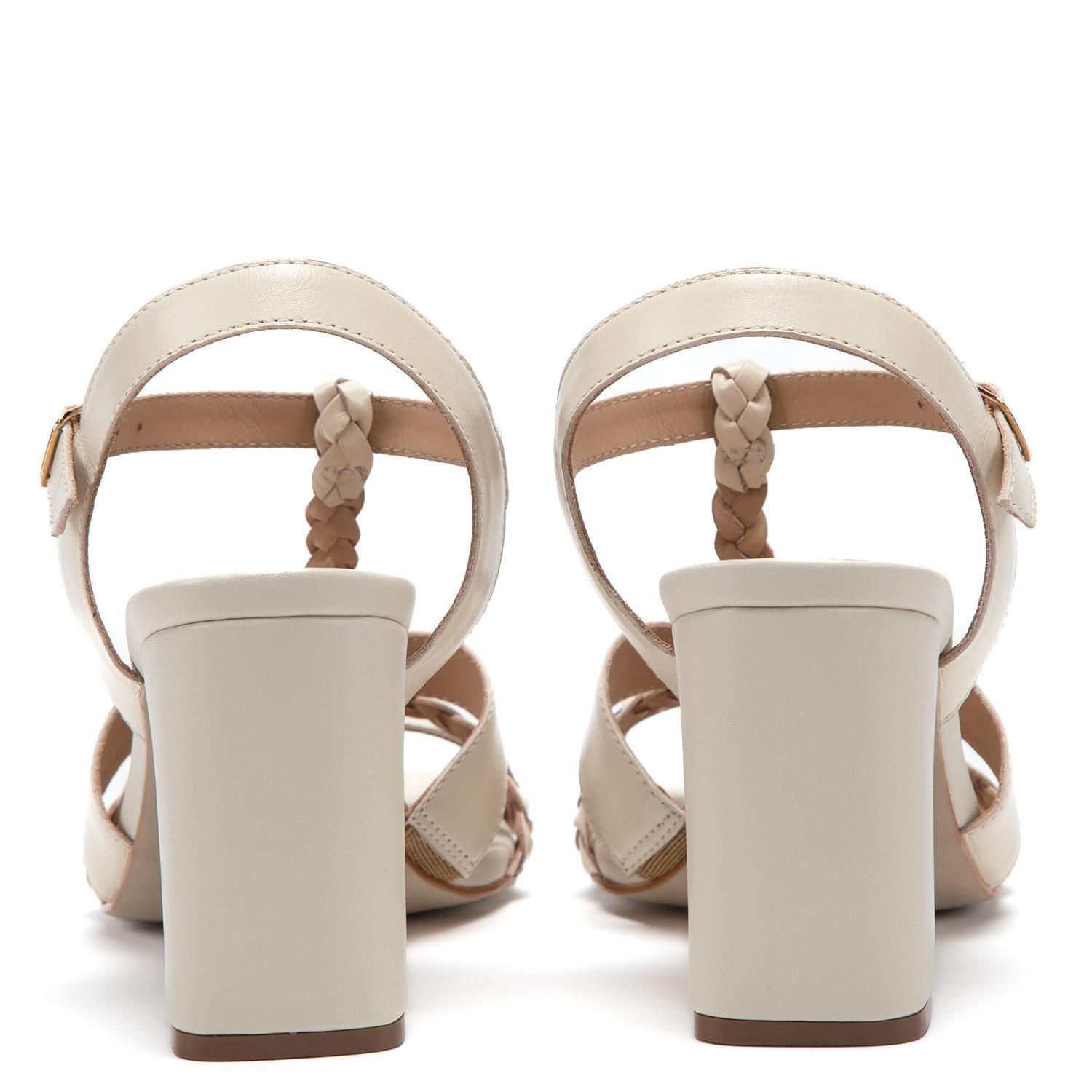 Sandalia de cuero mujer Gacel off white Judith 0661528-4