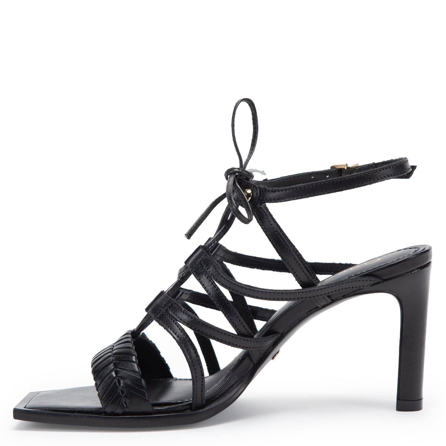 Sandalia de cuero mujer Gacel negro Sari 0661429-2