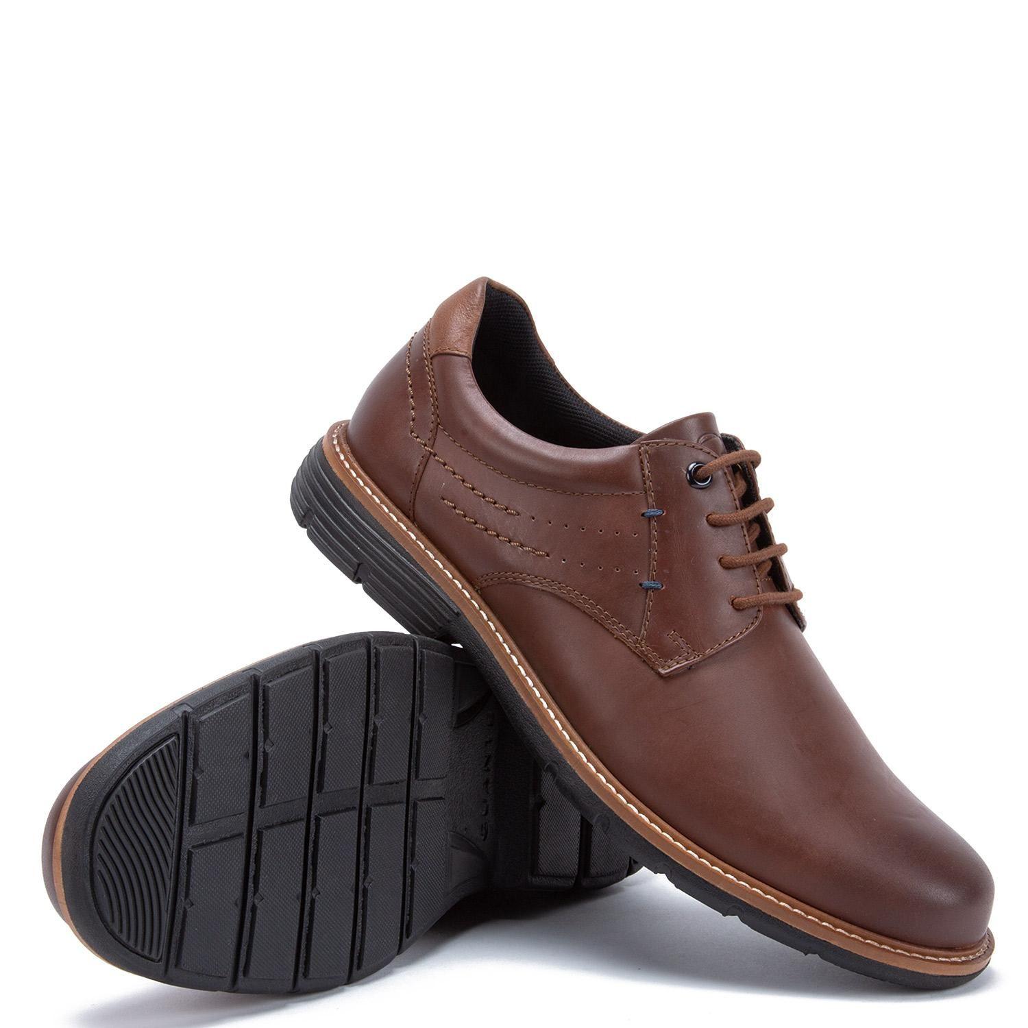 Zapato de cuero hombre Guante café Glasgow 0035914-3