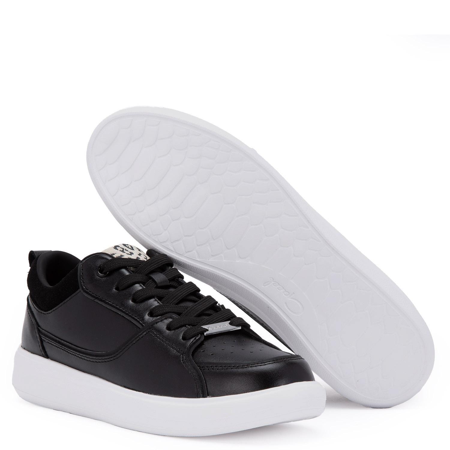 Zapatilla de cuero mujer Gacel negro Rosalia-2