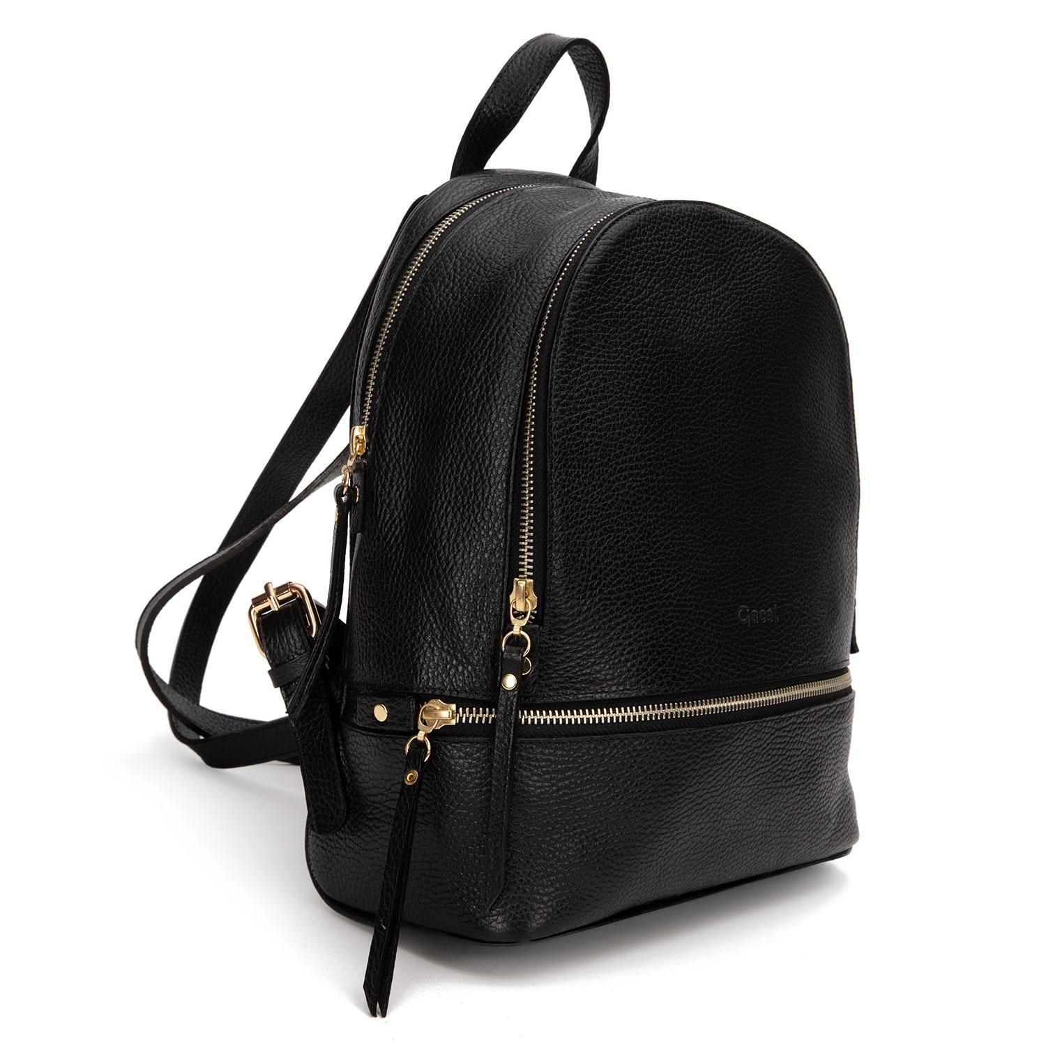 Mochila de cuero mujer Gacel negro Grande-2