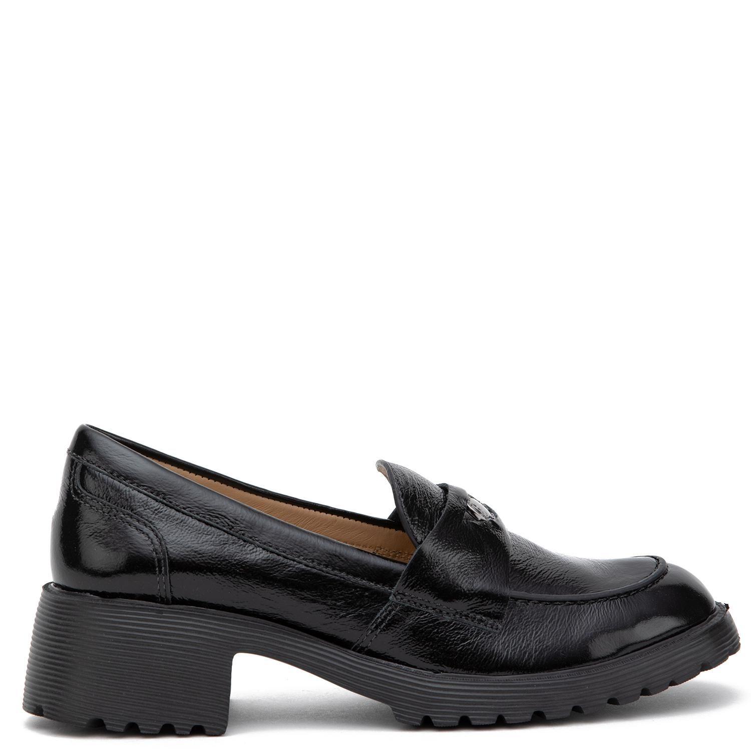 Mocasin de cuero mujer Gacel negro Belen 0660712-0