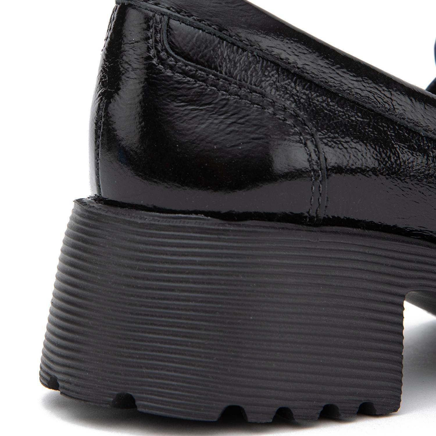 Mocasin de cuero mujer Gacel negro Belen 0660712-3