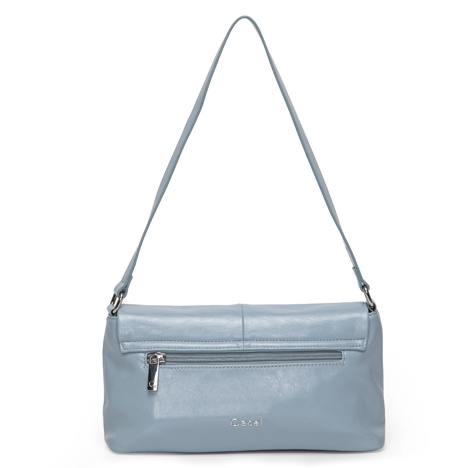 Cartera mujer Gacel celeste retro con tapa-2