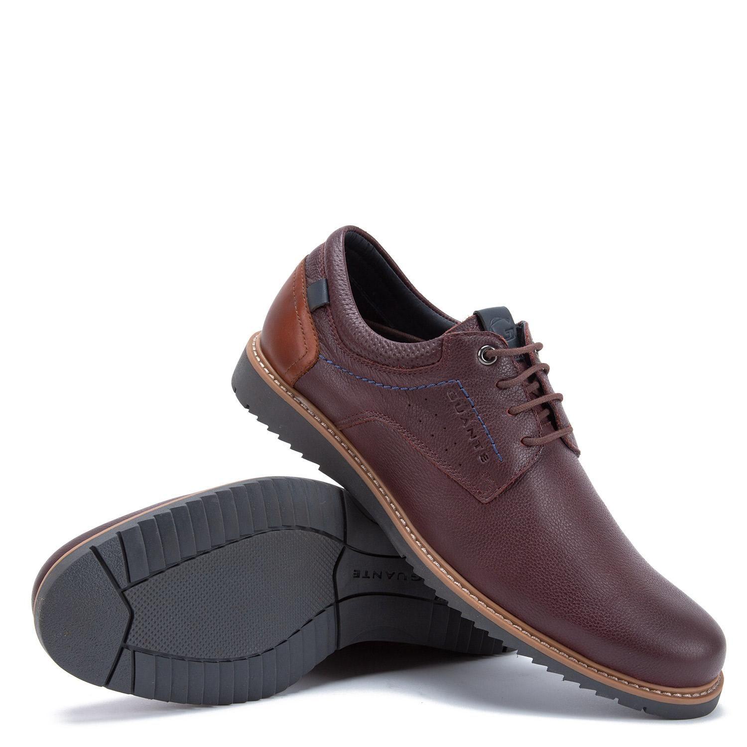 Zapato de cuero hombre Guante burdeo Nantes-3