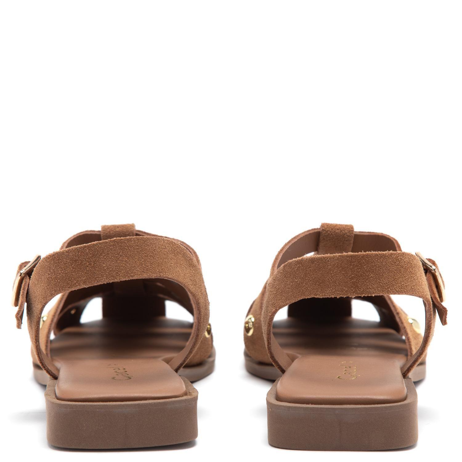 Sandalia de cuero mujer Gacel camel Kari 0661260-4
