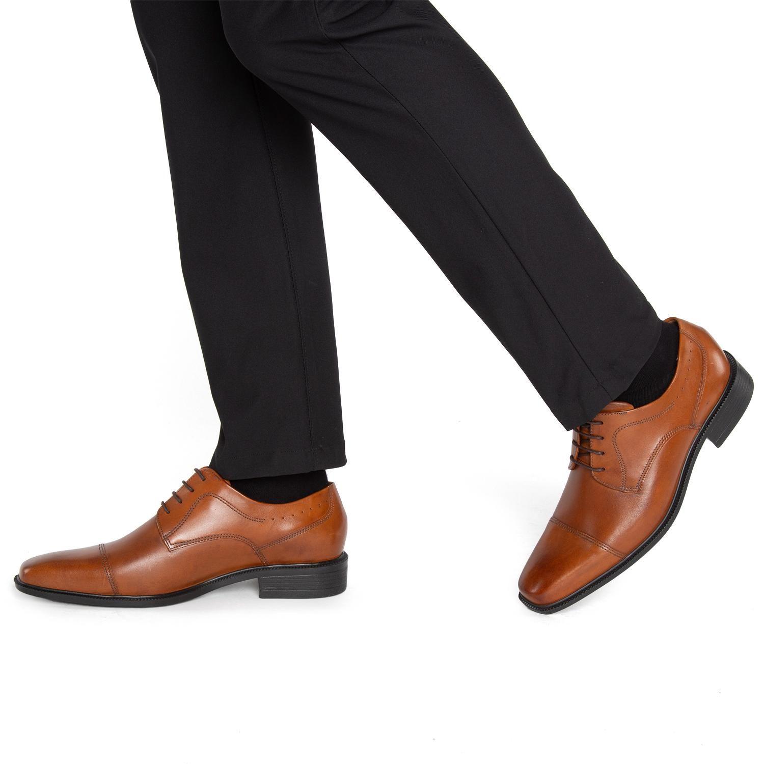 Zapato de cuero hombre Guante dark camel Baltimore-1