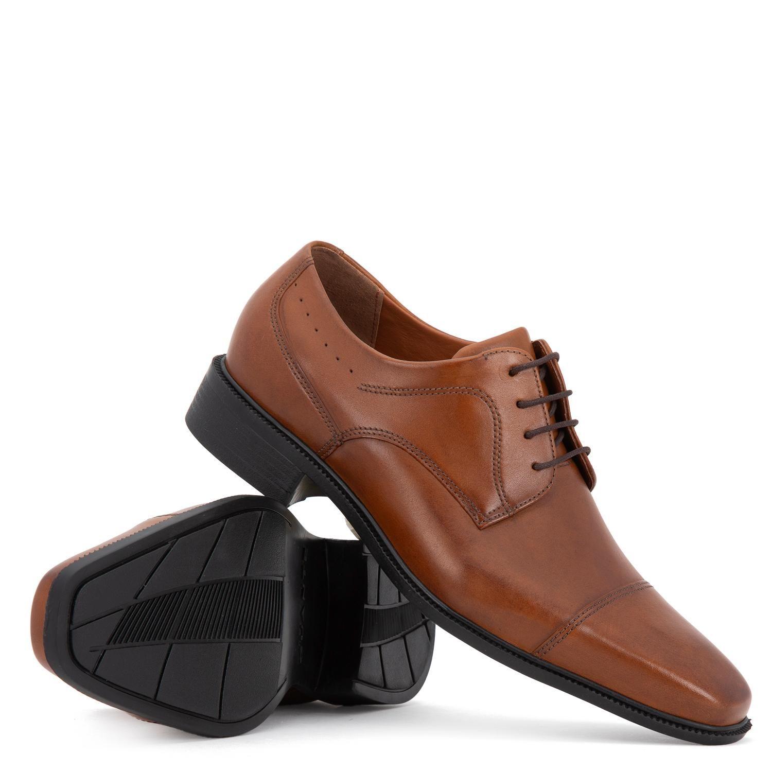 Zapato de cuero hombre Guante dark camel Baltimore-2