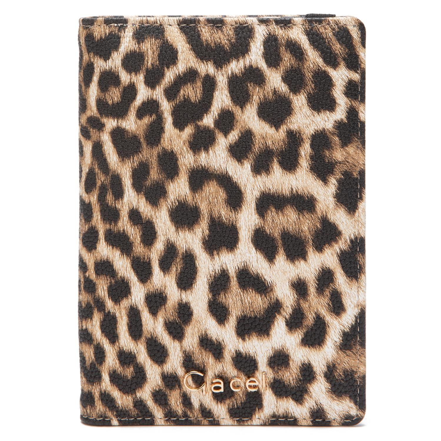 Billetera mujer Gacel leopardo porta pasaporte-0