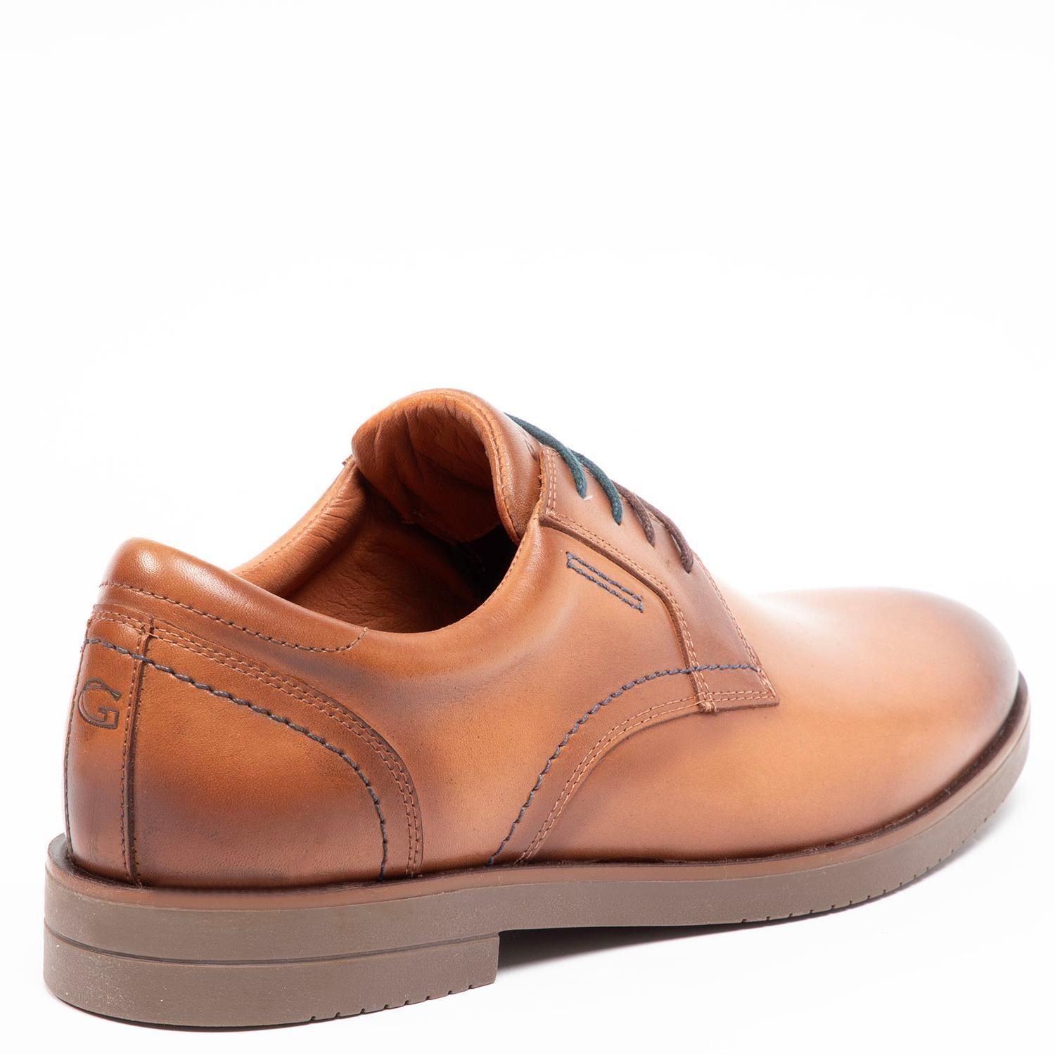 Zapato de cuero hombre Guante Camel Dijon 0035530-4