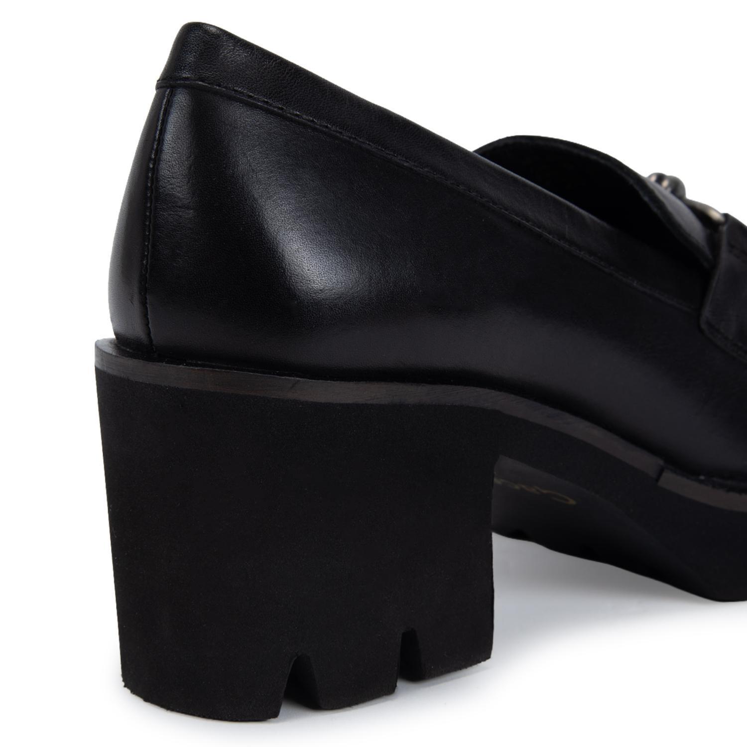 Mocasin de cuero mujer Gacel negro Ranya-3