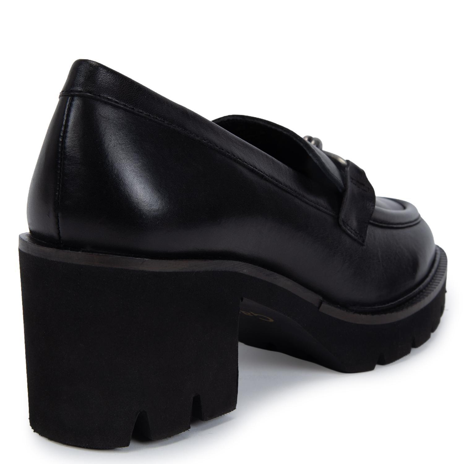 Mocasin de cuero mujer Gacel negro Ranya-4