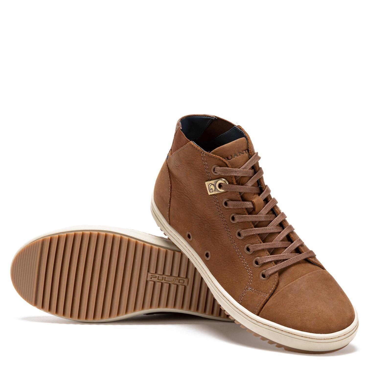 Zapatilla de cuero hombre Guante Chocolate Kansas 0035638-3