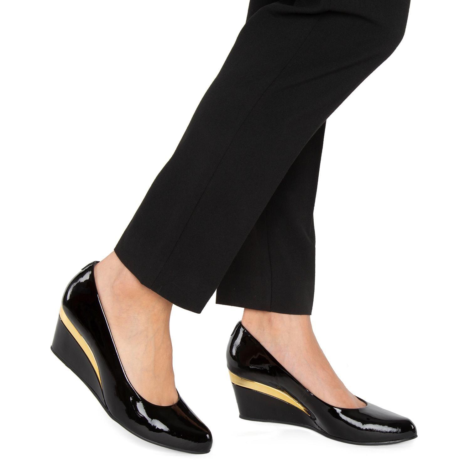 Zapato de cuero mujer Gacel negro Ivonne-1